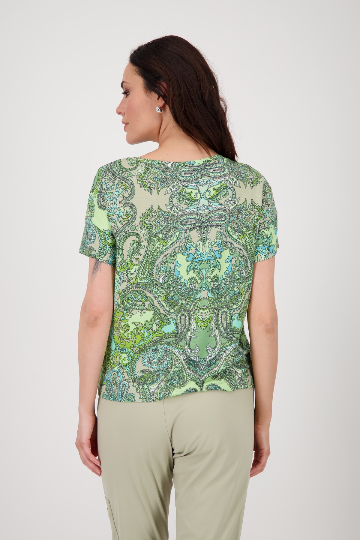 Monari T-Shirt "Shirt Paisleydruck allover", Mit Rundhalsausschnitt günstig online kaufen