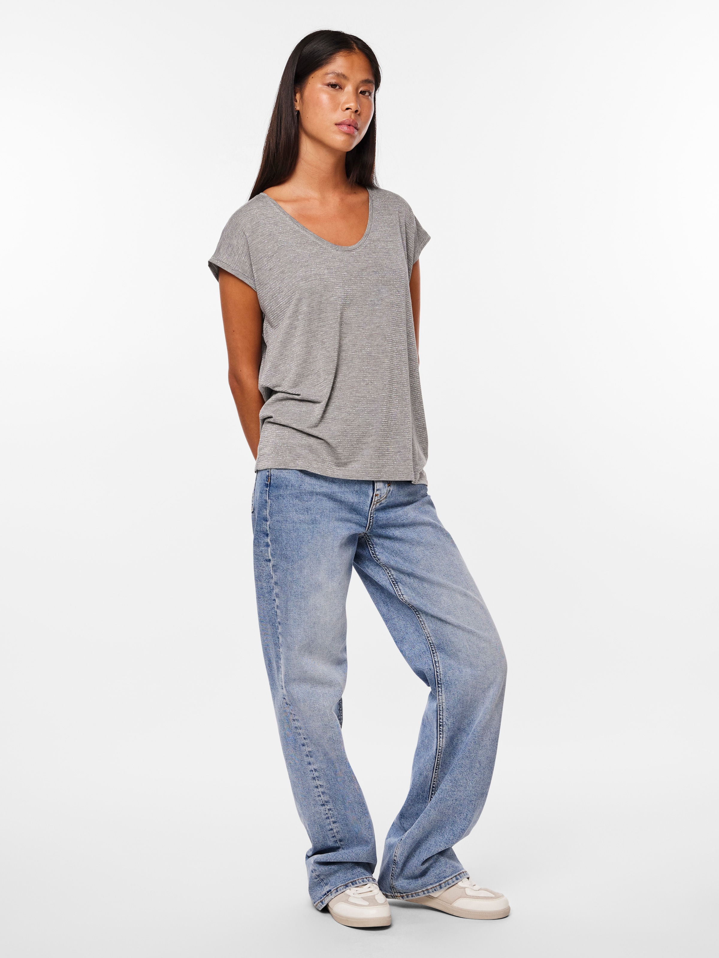 pieces Kurzarmshirt »PC BILLO« Viskosemischung, loose fit