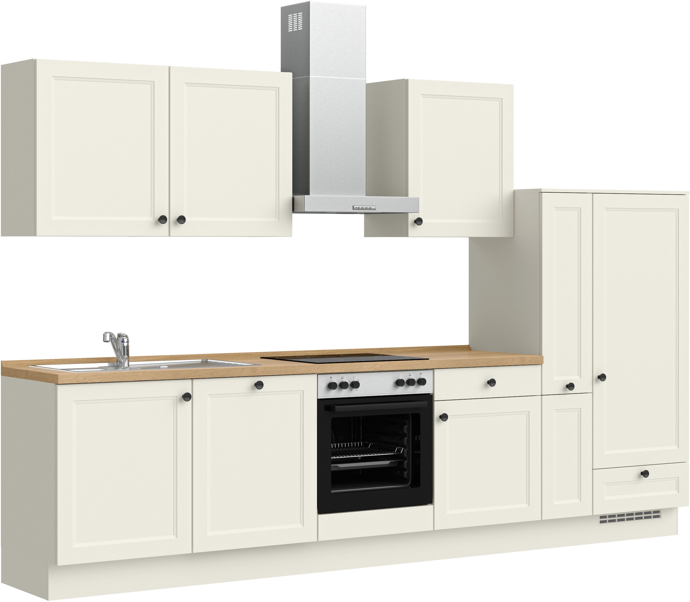 nobilia® Küchenzeile »"Cascada I"«, vormontiert, Ausrichtung wählbar, Breite 330 cm, wahlw. mit E-Geräten