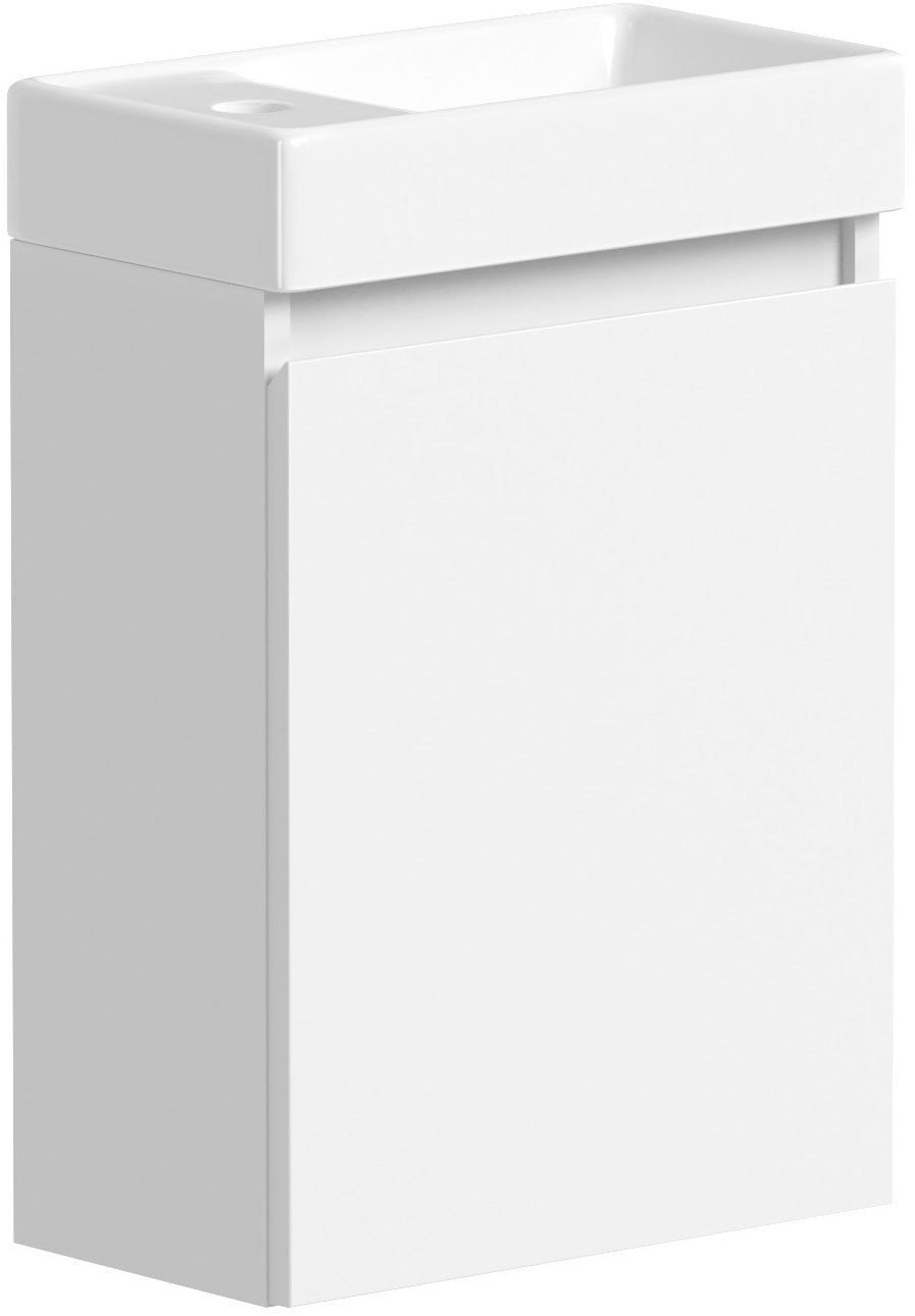 welltime Waschtisch »Mini, Badmöbel, Waschtischunterschrank inkl. Waschbecken« Breite 40cm, mit Soft-Close-Funktion, FSC®-zertifiziert