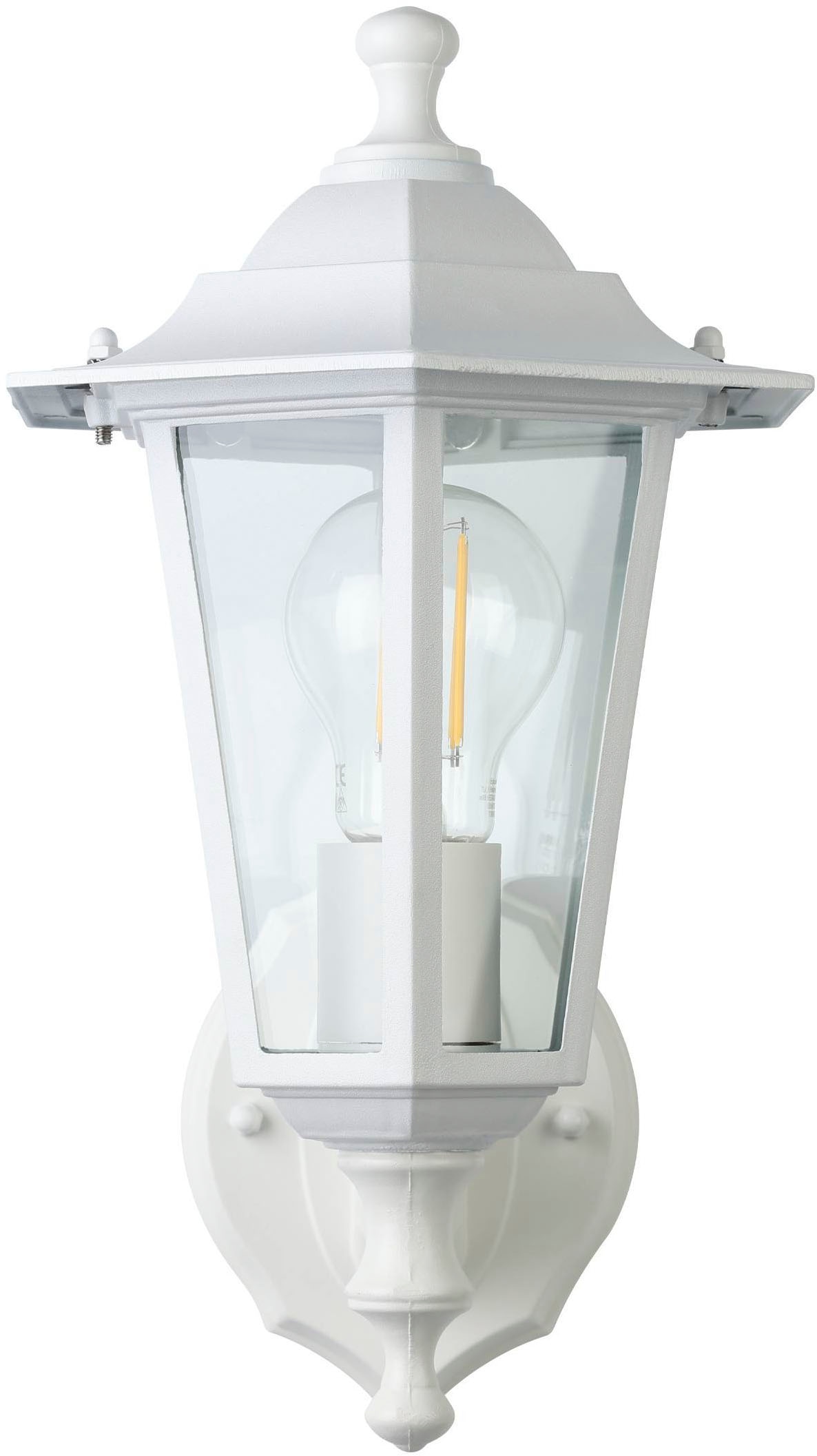 EGLO LED Wandleuchte »LATERNA 5 L16,5 x H32 x AL23 cm, Wandlampe für den Außenbereich«, 1 flammig, Leuchtmittel E27 | ohne Leuchtmittel, Außen-Wandlampe, 1 flammig, aus Aluguss und Glas, E27, IP44