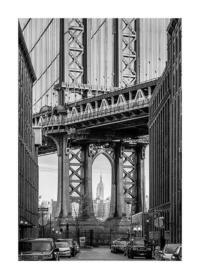 Komar Poster "Brooklyn Bridge", Städte, (1 St.), Kinderzimmer, Schlafzimmer, Wohnzimmer