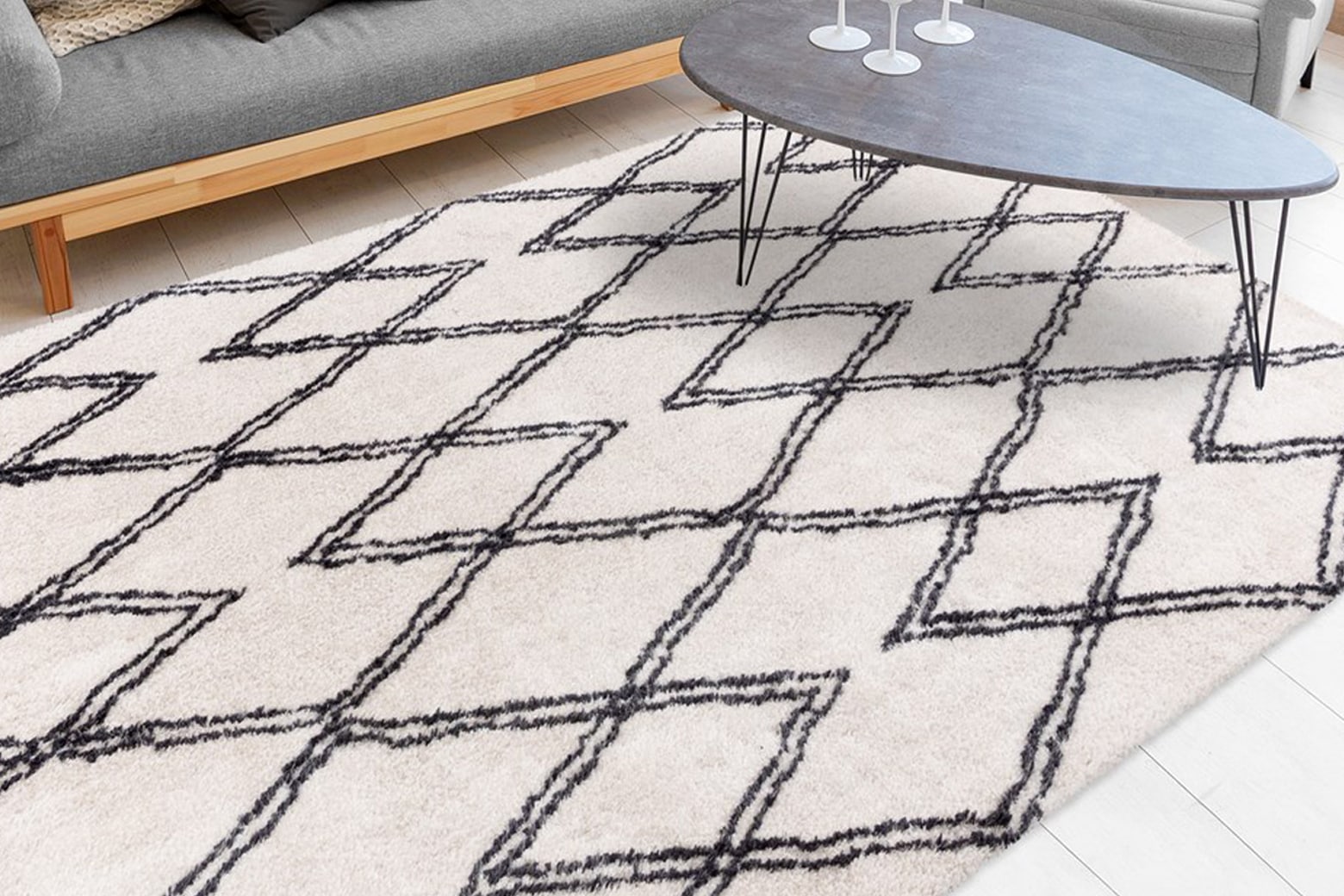 Teppich ME GUSTA "Orlando 325", beige (elfenbein), B:200cm H:27mm L:290cm, Polyester, Teppiche, Teppich, Weicher Hochflorteppich, dezent gestaltet,Fußbodenheizung geeignet
