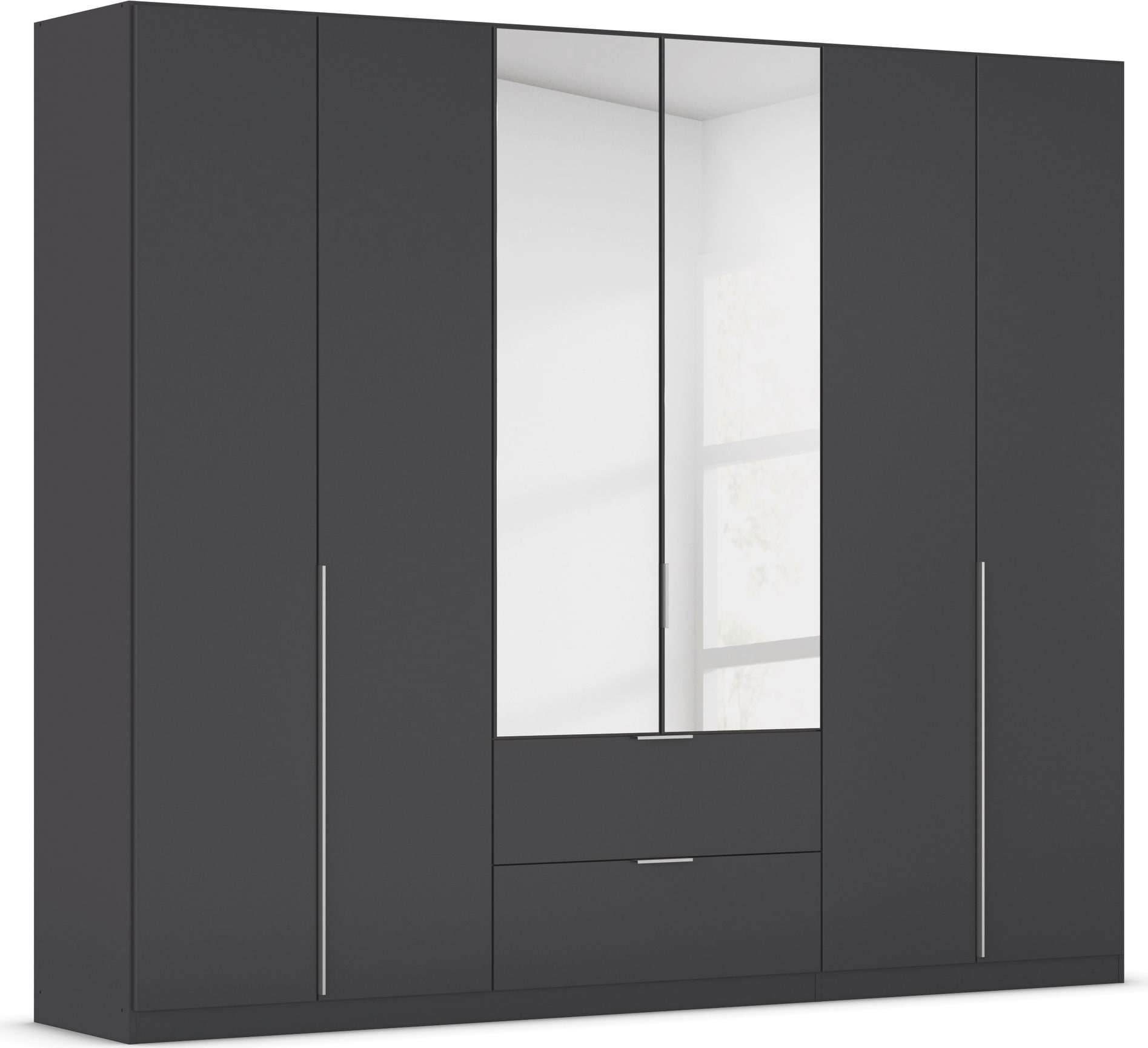 OTTO home Drehtürenschrank "Kleiderschrank Schrank Garderobe AGORDO mit Dekor- oder Hochglanzfront" in zwei Griff-Farben, Breiten 91-360 cm, mit Außenschubkästen, in 7 Breiten und 2 Höhen MADE IN GERMANY