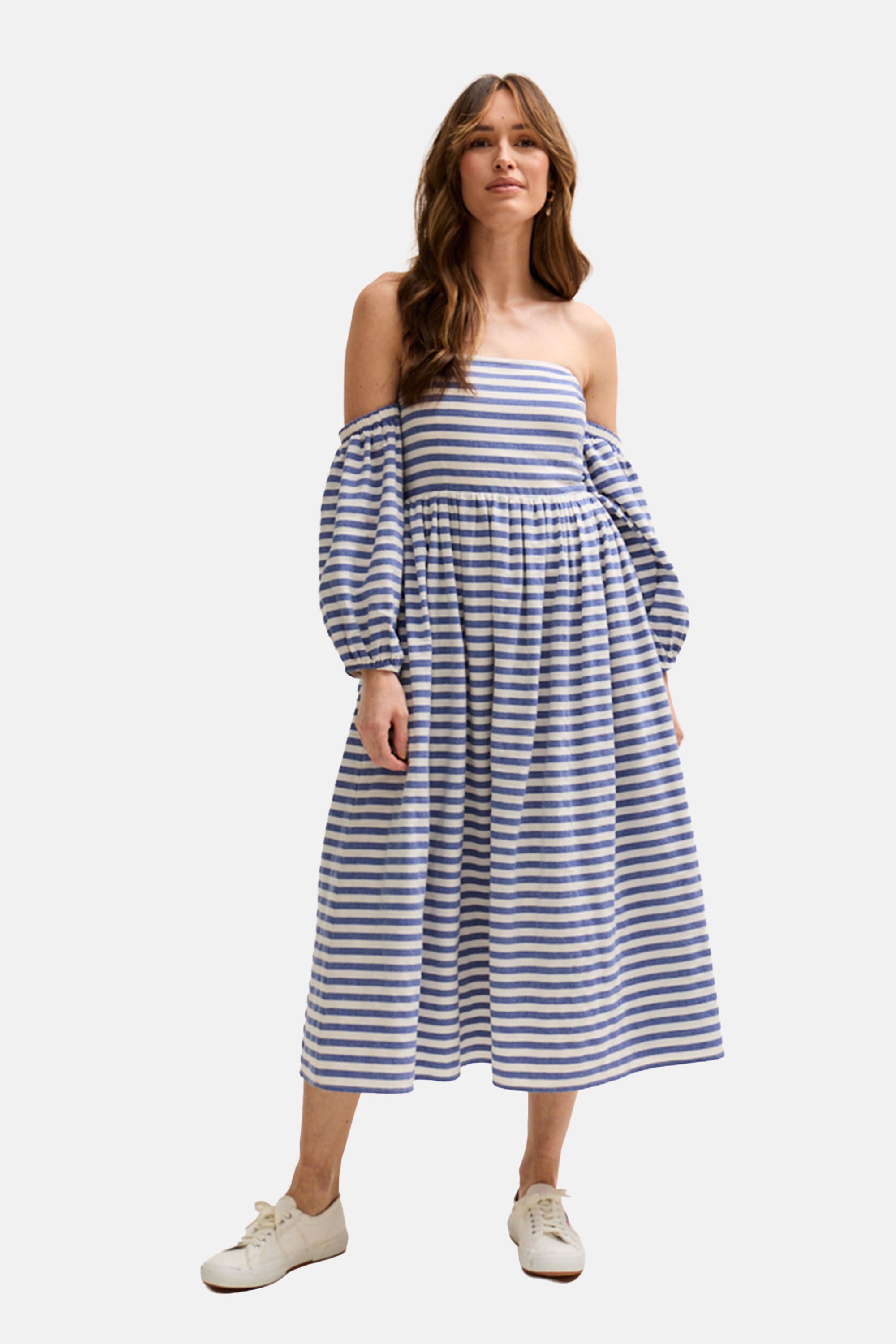 Lily and Lionel Midikleid »Sara Stripe Bardot Midi Dress Damen«
