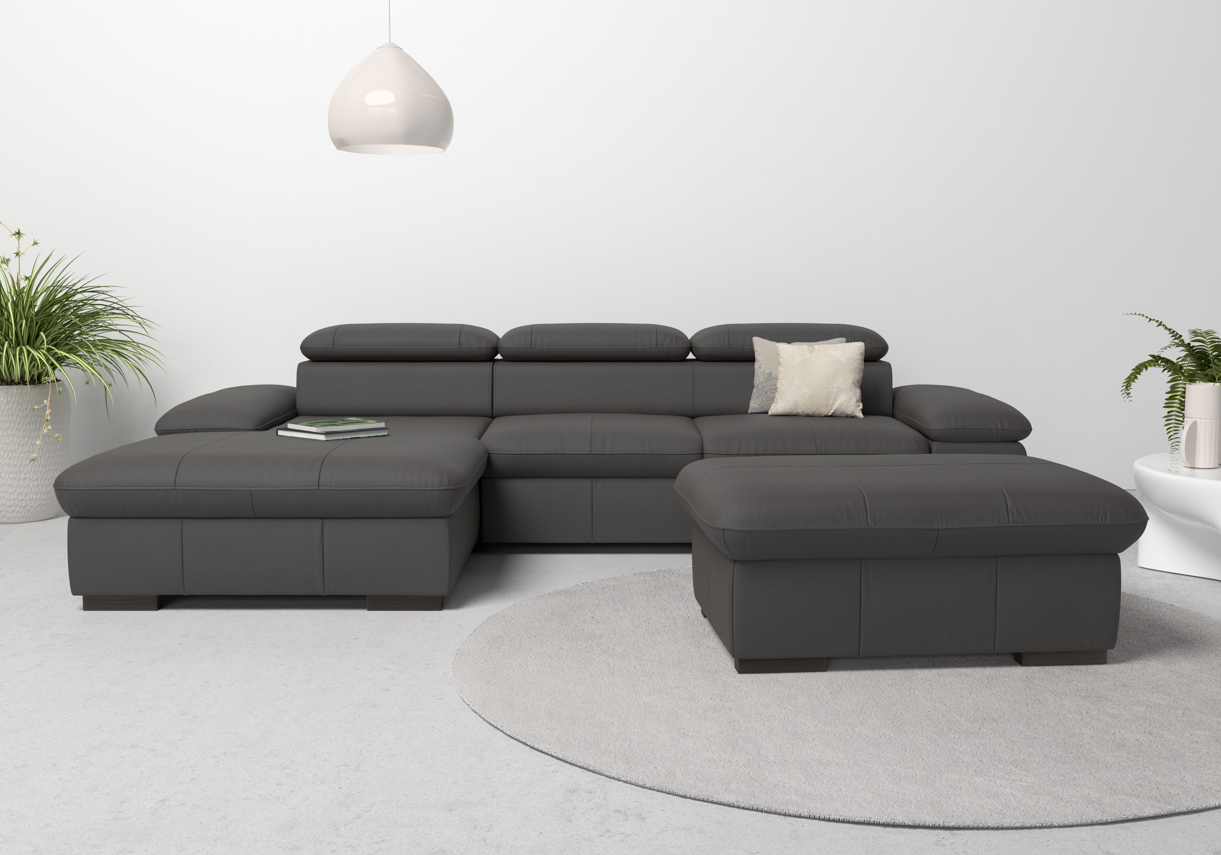 OTTO home Ecksofa "Alberto L-Form" mit Kopfteilverstellung, wahlweise mit Schlaffunktion