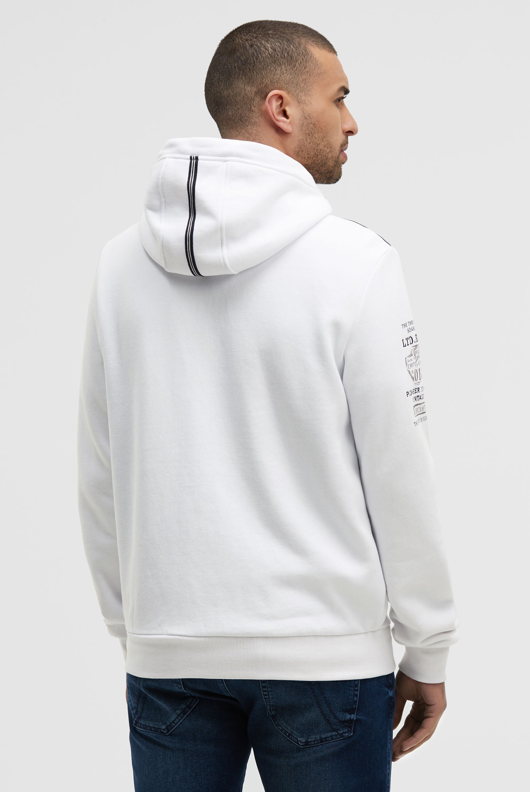 CAMP DAVID Kapuzensweatjacke Eingrifftaschen mit Druckknopfverschluss