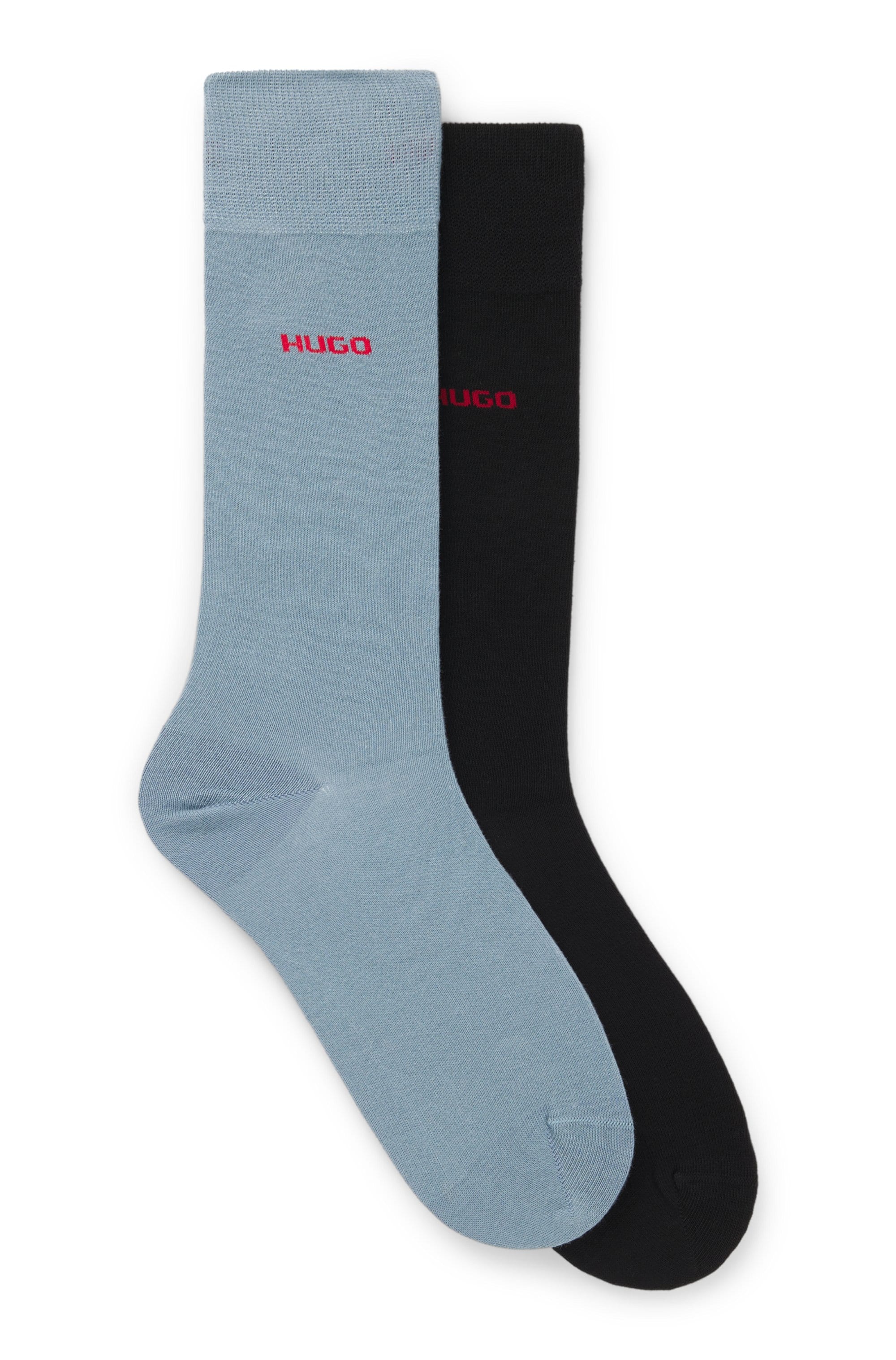 HUGO Underwear Businesssocken »2P RS UNI CC« Packung, 2er Pack, 2 Paar tlg. mit kontrastfarbenem HUGO Logo-Schriftzug