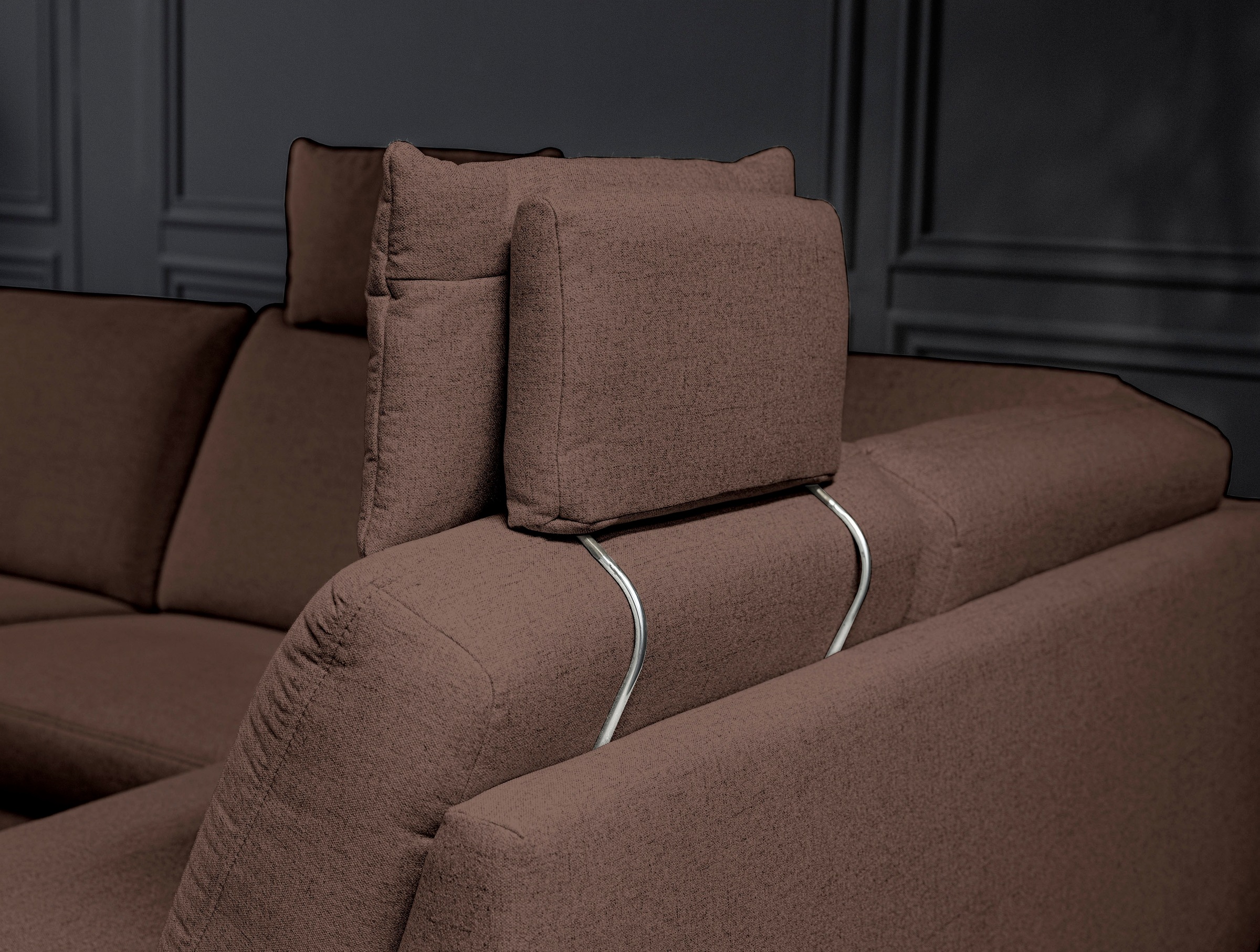 alina Ecksofa, inkl. Kopfstützen, wahlweise mit Relaxfunktion, Breite: 243 cm