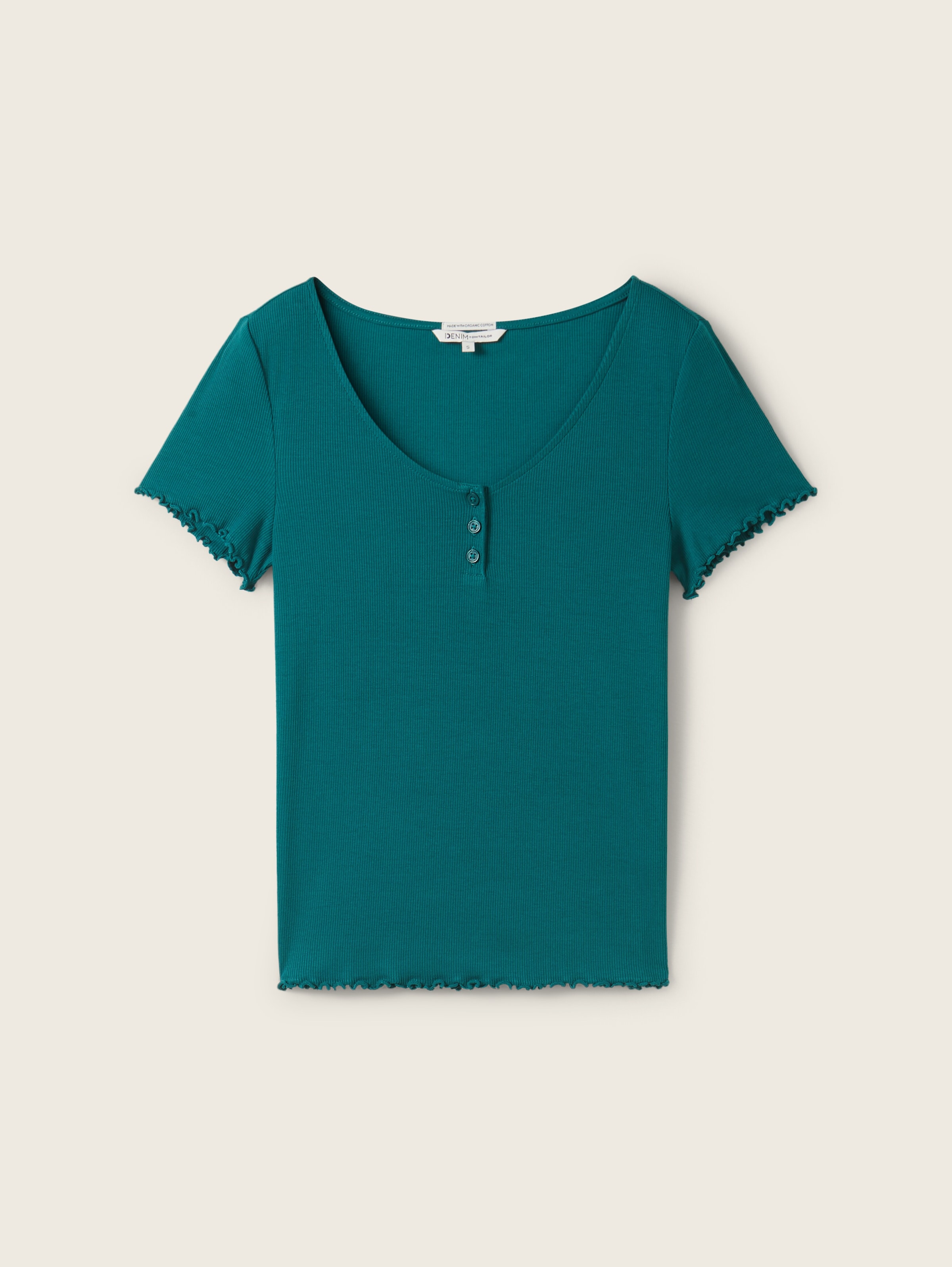 TOM TAILOR Denim Henleyshirt, mit V-Ausschnitt