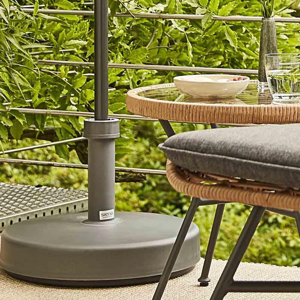 Siena Garden Kunststoffschirmständer »Fill Foot, TOPSELLER!«, (Schirmständer), Schirmständer, 25kg, Kunststoffrohr 19-54 mm