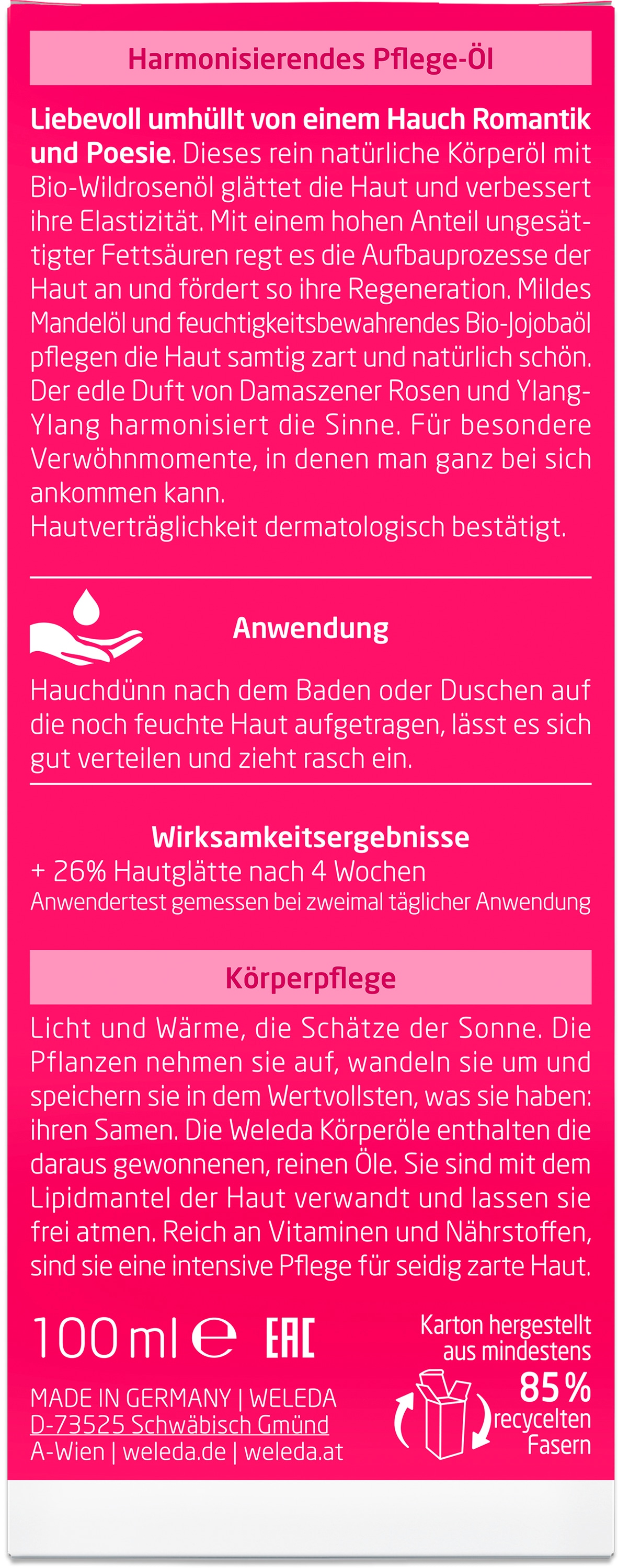 WELEDA Körperöl »Weleda Wildrose Harmonisierendes Pflege-Öl«