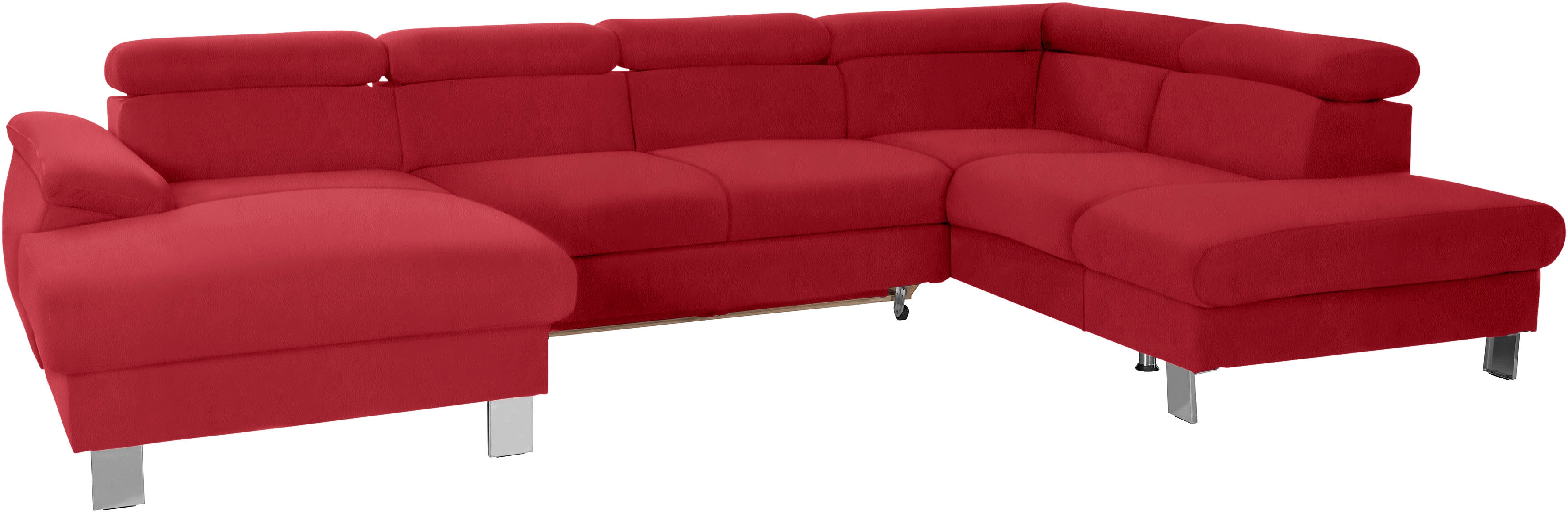 COTTA Wohnlandschaft "Komaris U-Form, B: 320 cm" mit Kopfteilverstellung, optional Schlaffunktion, Bettkasten & Licht