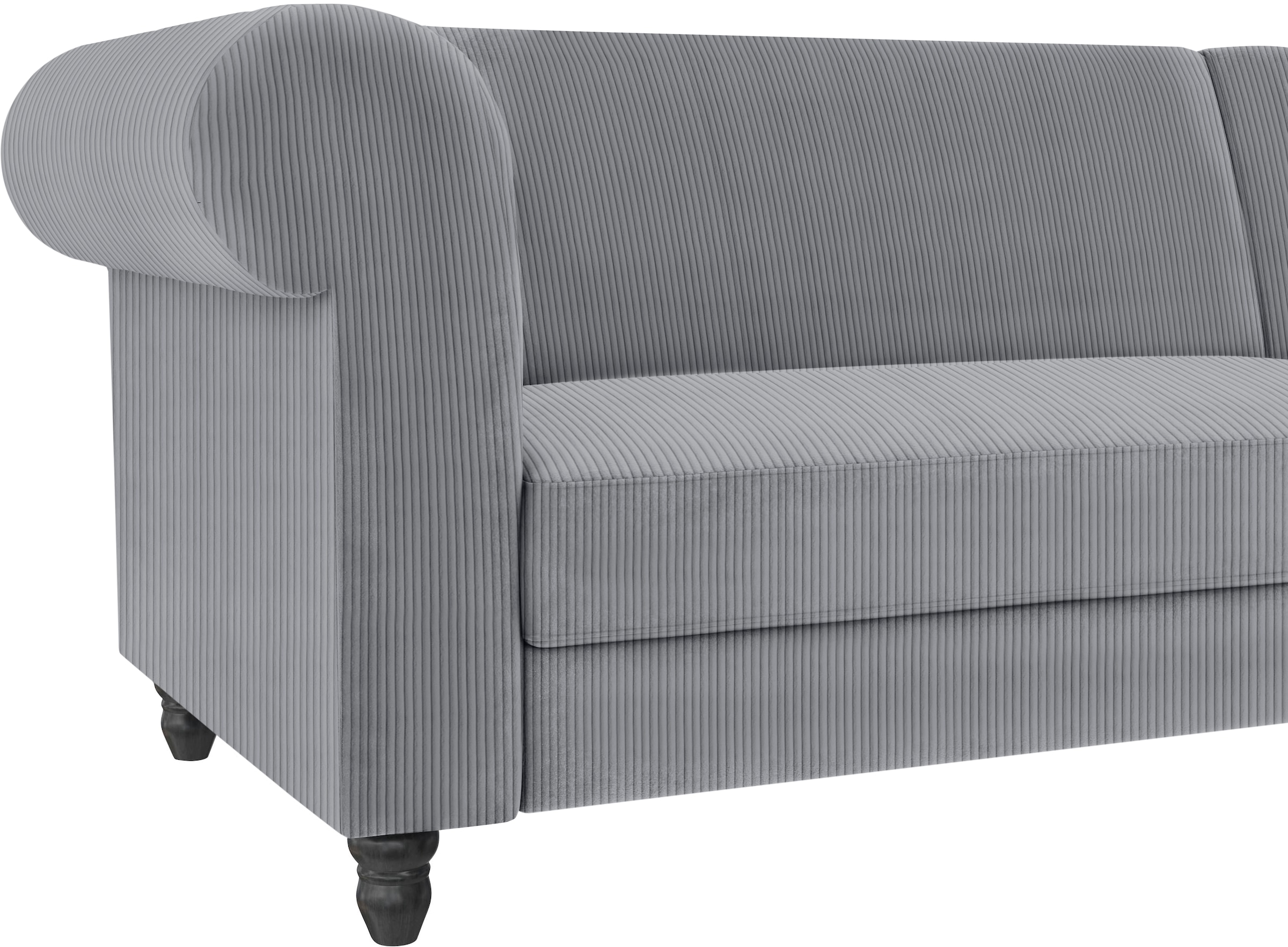 Dorel Home Ecksofa »Felix II, L-Form, Schlafsofa 241cm (Liegefl. 108/195 cm),«, verstellb. Rückenlehne, Recamiere wechselbar, Cord