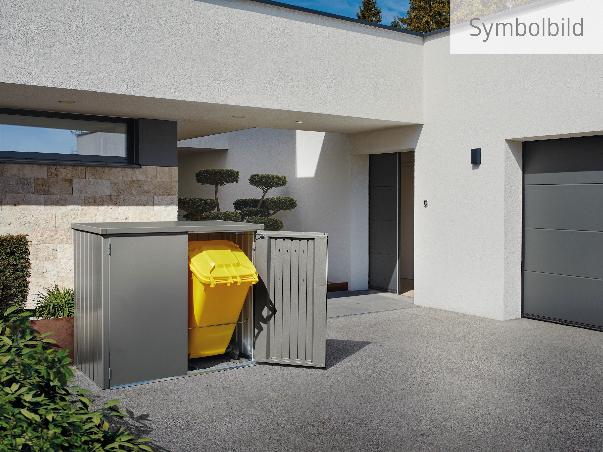 Biohort Mülltonnenbox »ALEX DUO, verschiedene Farben«, 147x88x129 cm, Doppel-Mülltonnenboxaus Metall