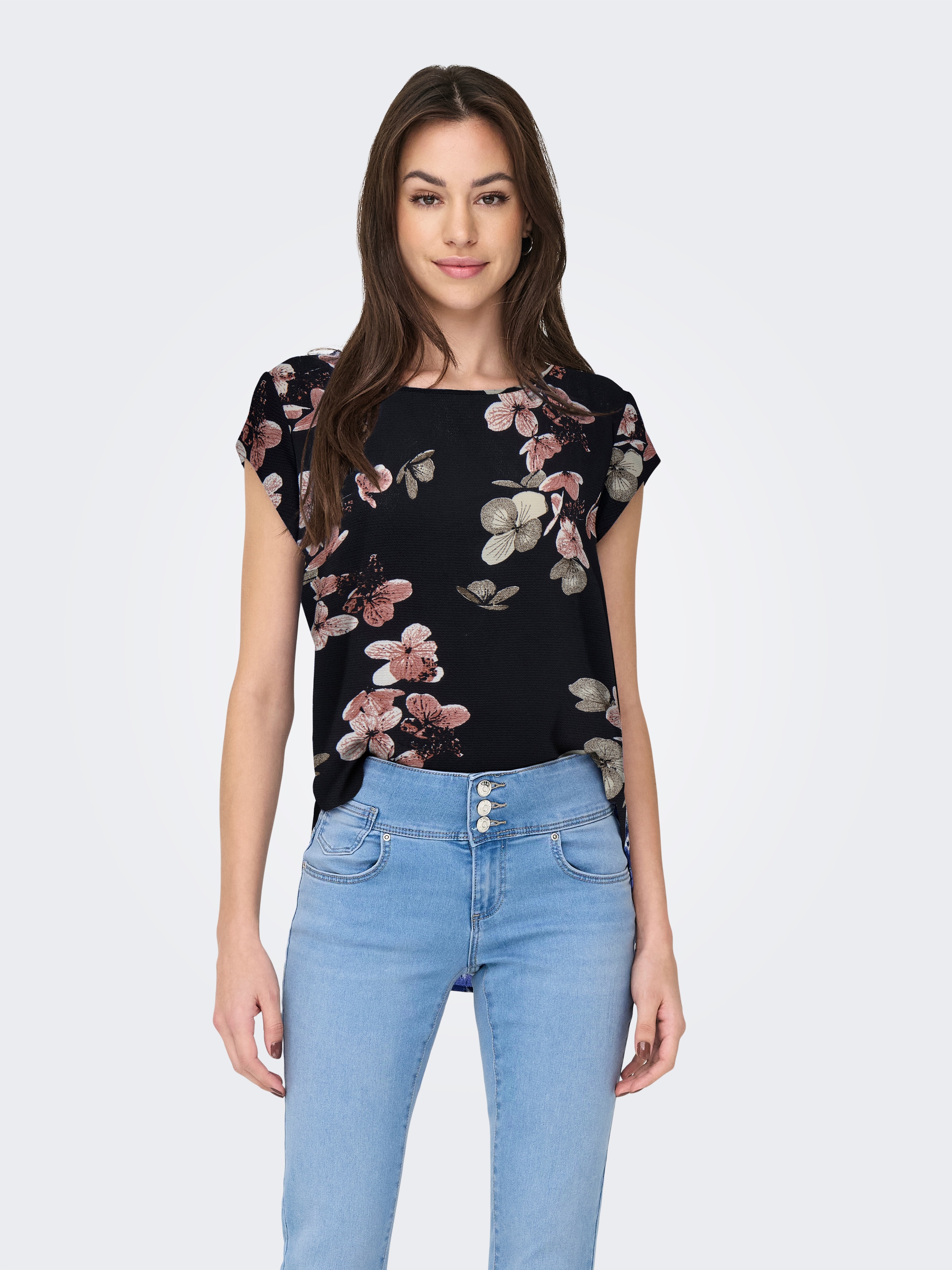 ONLY Shirtbluse "ONLVIC S/S AOP TOP NOOS PTM" mit Allover Druck günstig online kaufen