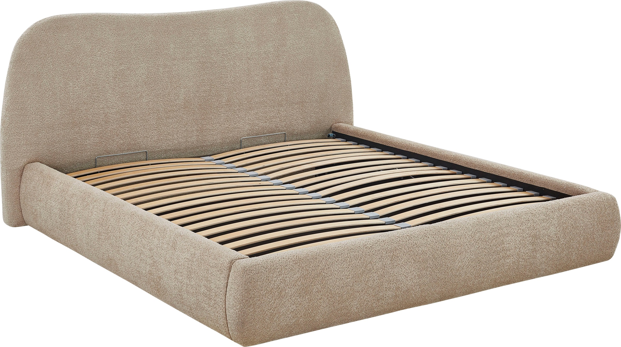 ATLANTIC home collection Polsterbett »Sophie«, mit oder ohne Stauraum, hochwertiger Bouclé-Bezug