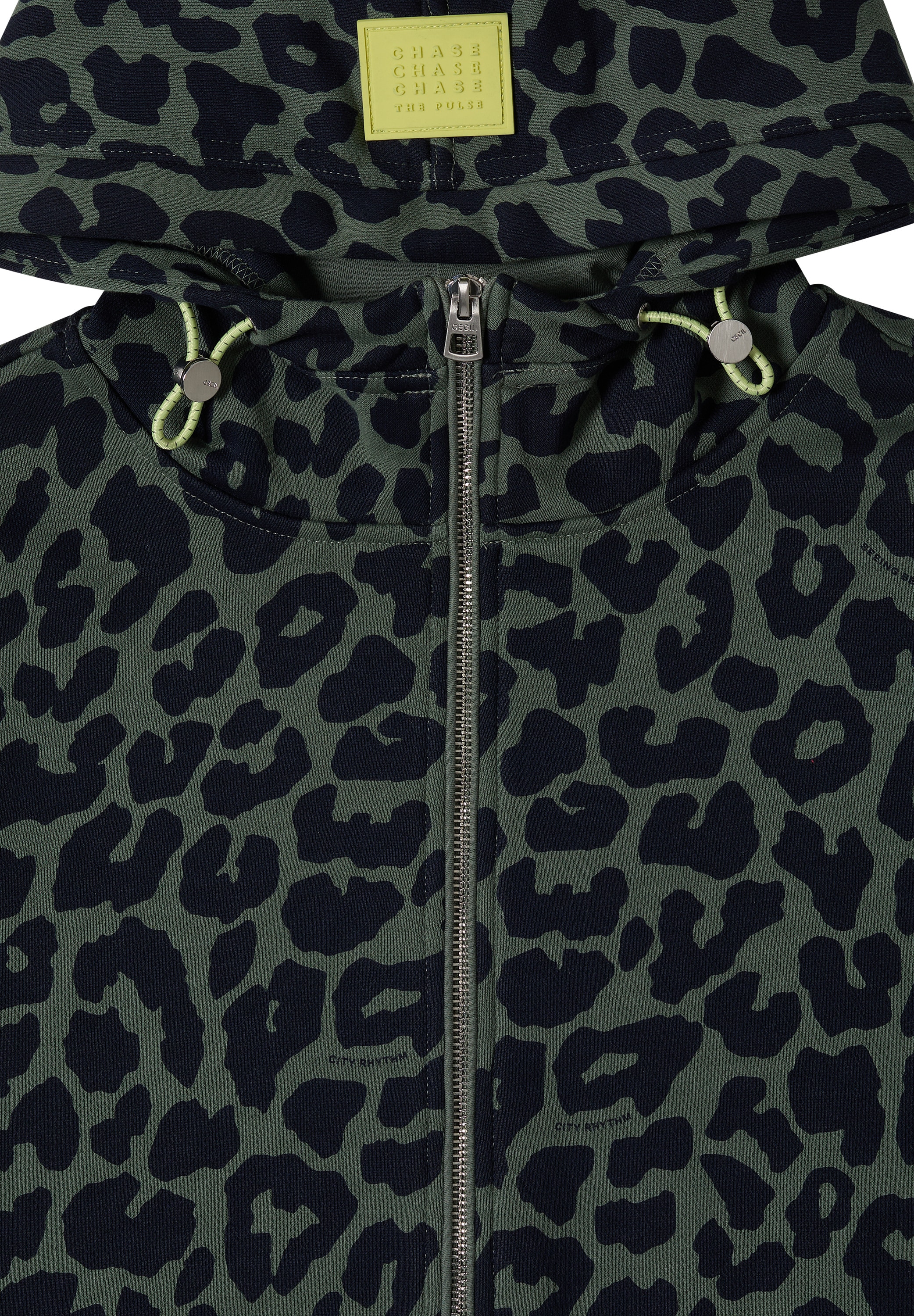 Cecil Kapuzensweatjacke Animal Print, Baumwolle