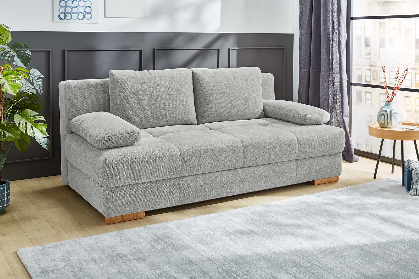 Jockenhöfer Gruppe Schlafsofa "Calli, Liegefl. 160x200 cm, Dauerschläfer, wahlweise mit Topper" mit Schlaffunktion & Bettkasten, Tonnentaschenfederkern