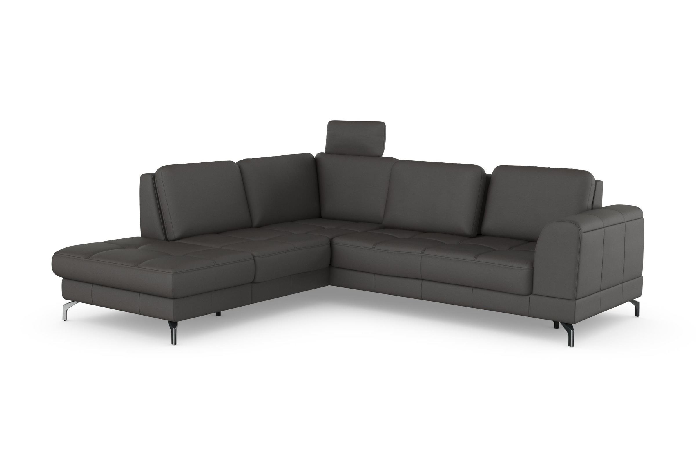 sit&more Ecksofa »Bendigo L-Form«, inklusive Sitztiefenverstellung, Bodenfreiheit 12 cm, in 2 Fußfarben