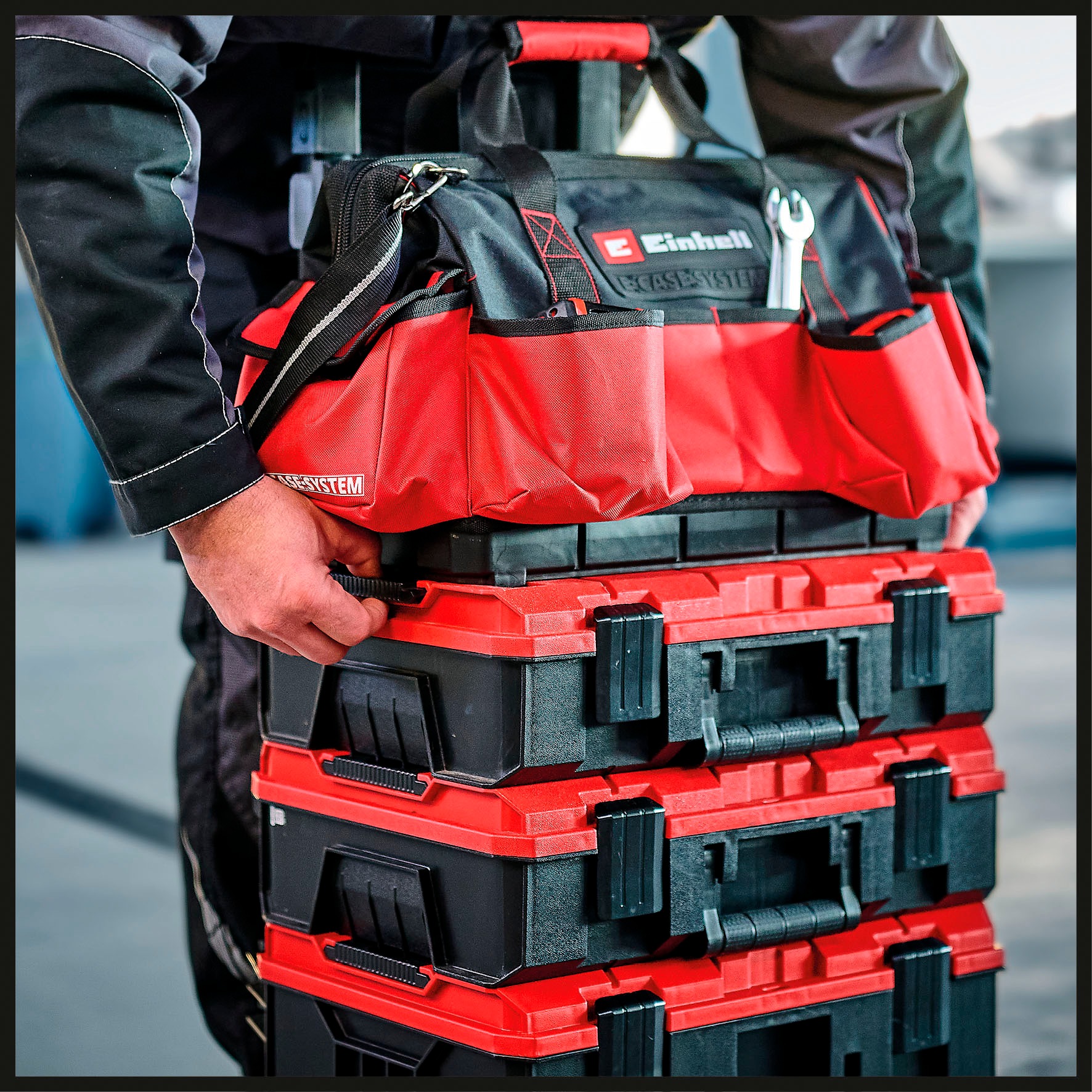 Einhell Werkzeugbox »Systemkoffer E-Case Tasche«, zur Aufbewahrung/Transport von Maschinen & Werkzeug