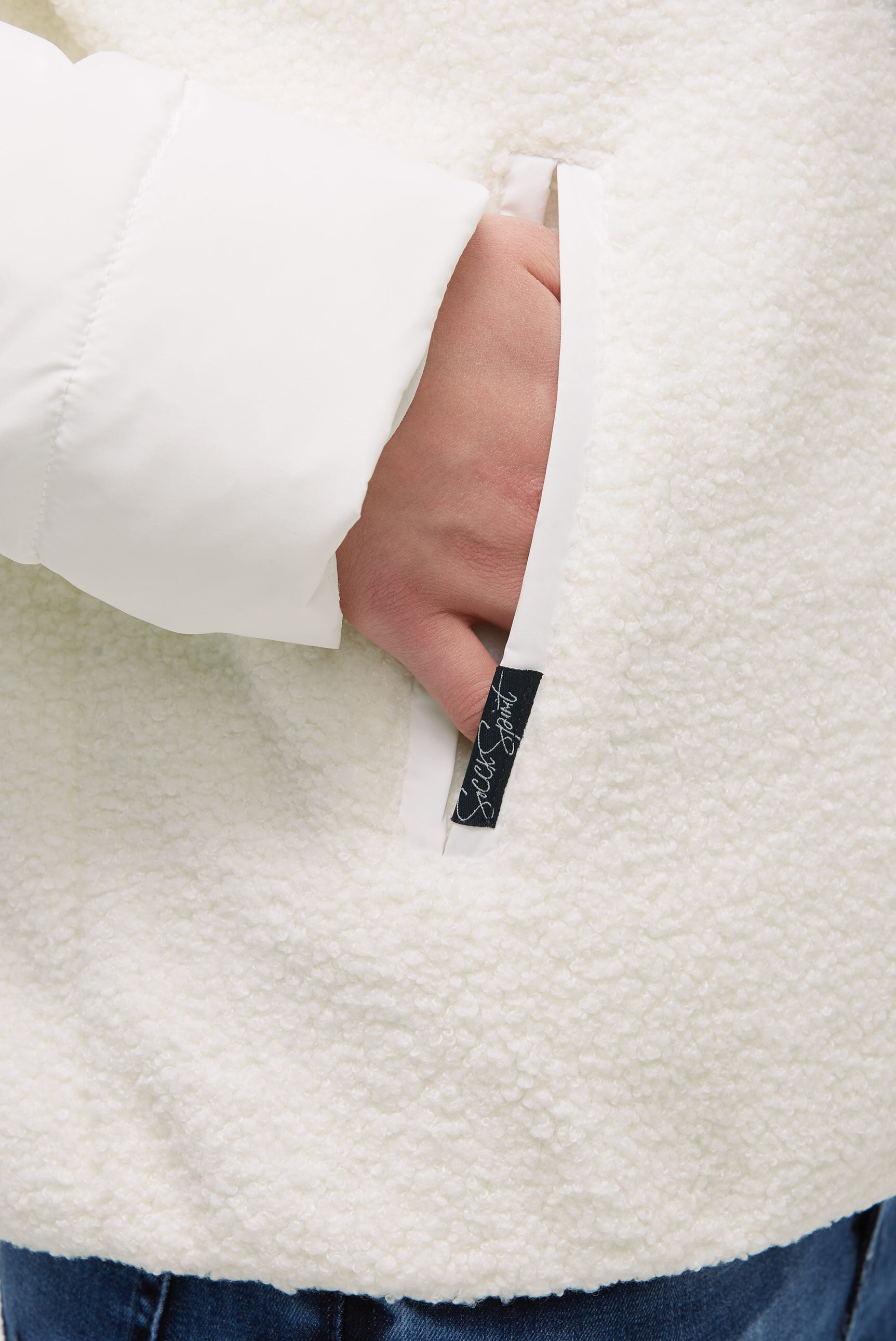 SOCCX Fleecejacke mit Kapuze mit Windbreaker-Bündchen