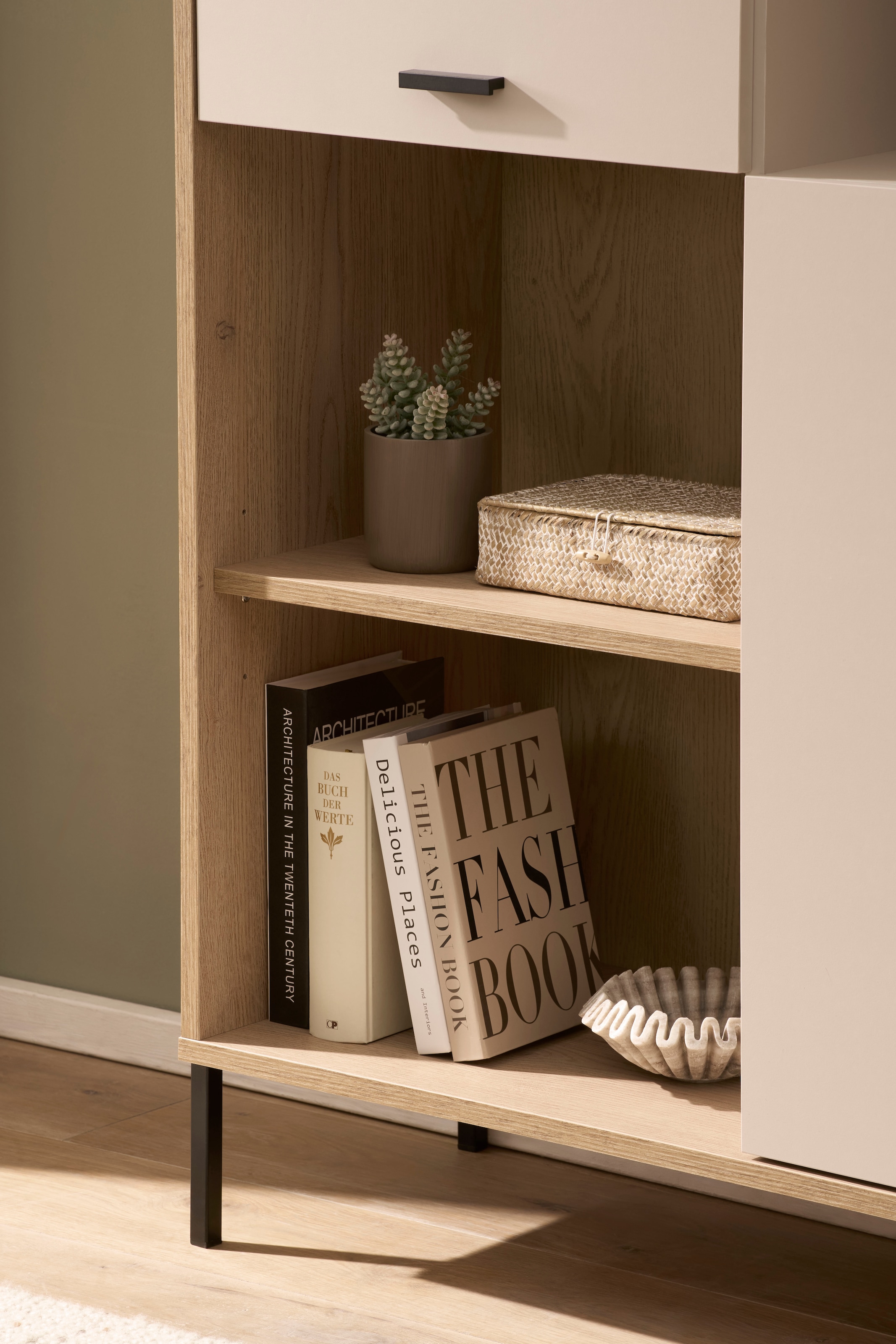 Home affaire Regalelement »Fredericia, modernes Regal, Kommode in Kaschmir, Highboard, Standregal« ausreichend Stauraum, offene & geschlossene Fächer, 105 cm breit