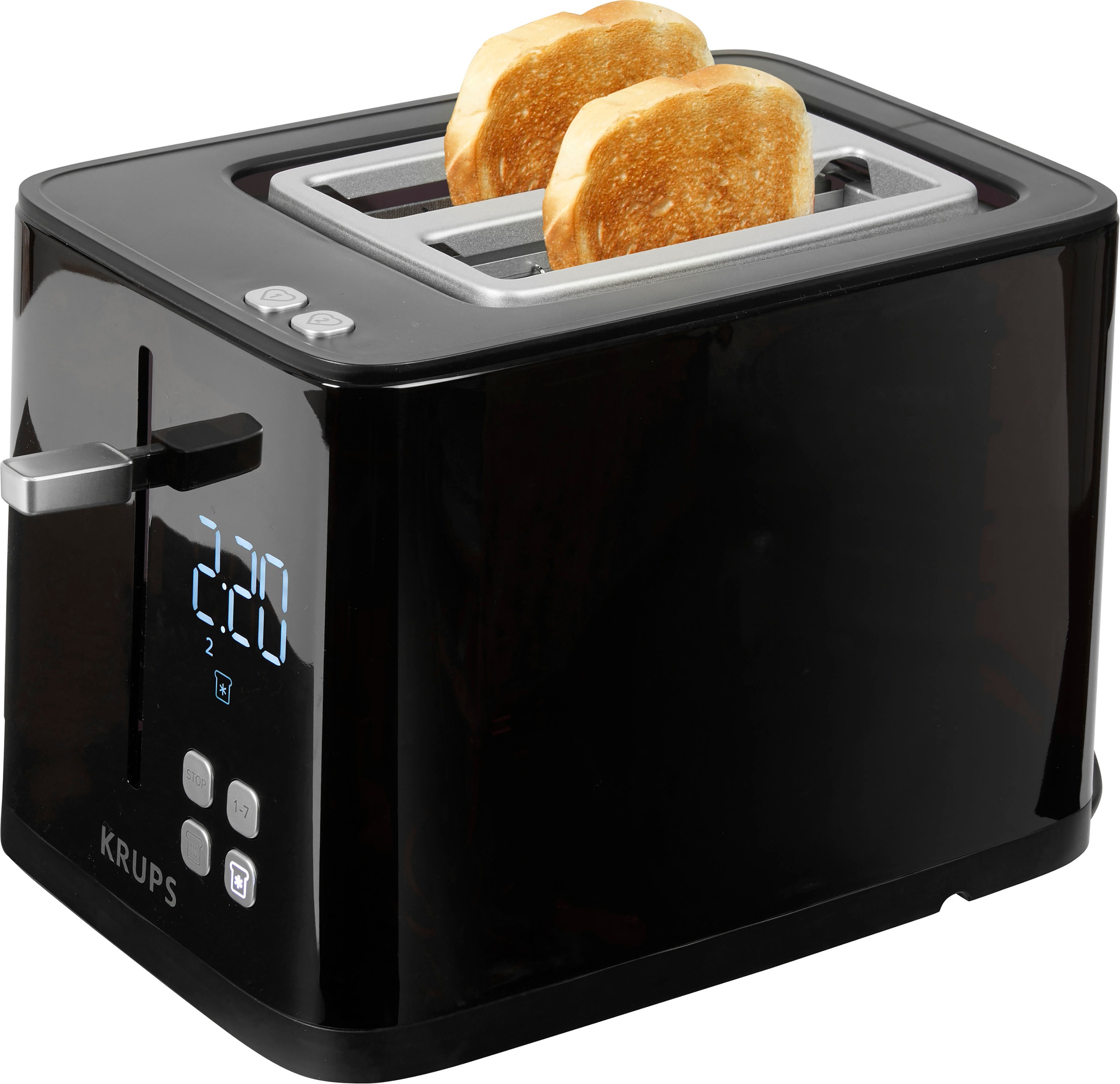 Krups Toaster "KH6418 Smartn Light" 2 kurze Schlitze 800 W Digitaldisplay, günstig online kaufen