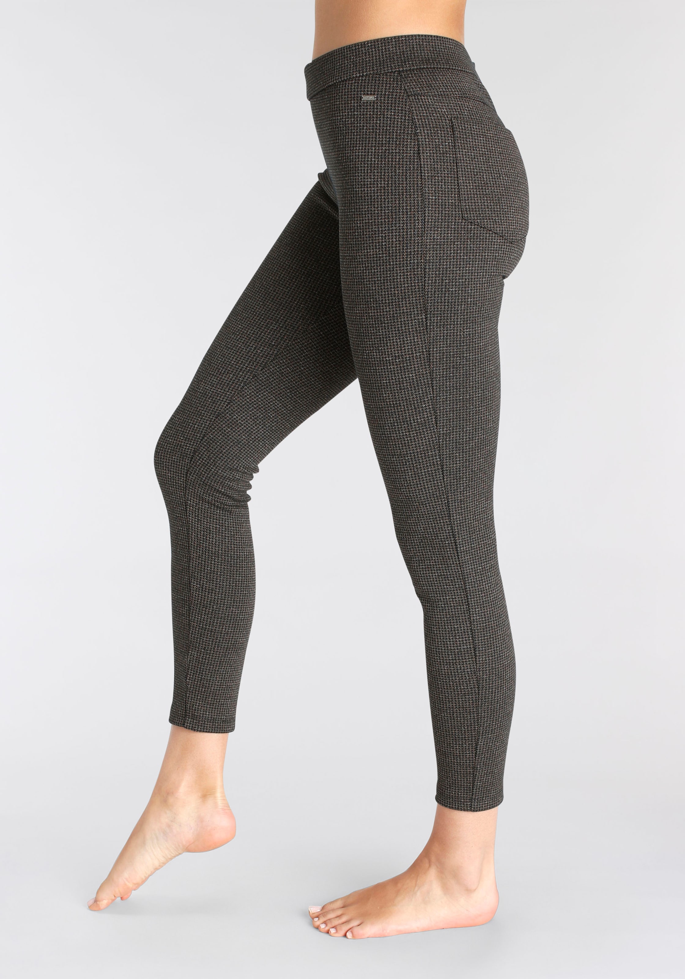 LASCANA Leggings, mit Ajour Karomuster