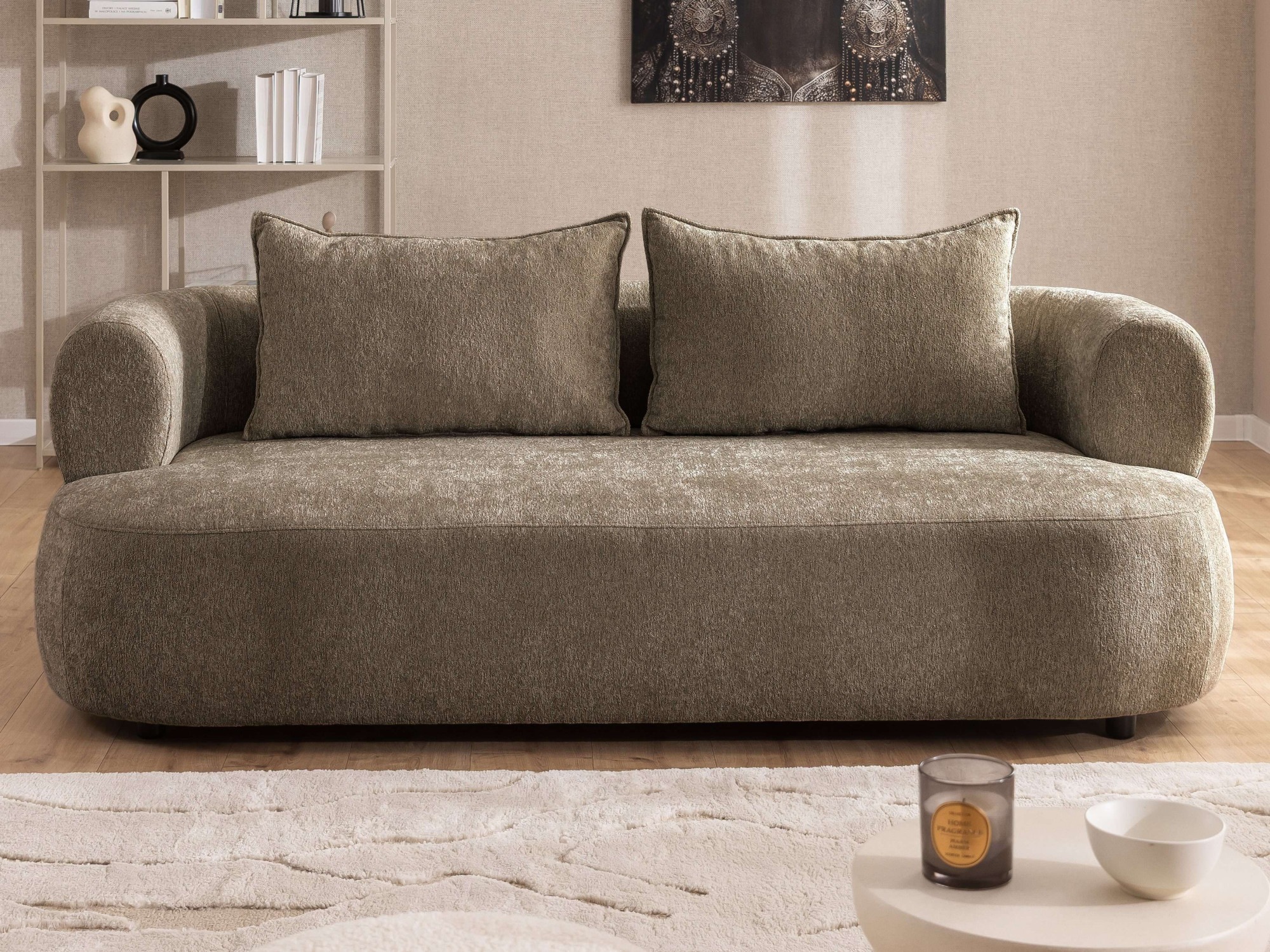 Thumbnail - Home affaire 3-Sitzer "LUSSAC 3-Sitzer Design-Sofa mit Zierkissen, Maße B/T/H: 202/123/78 cm"