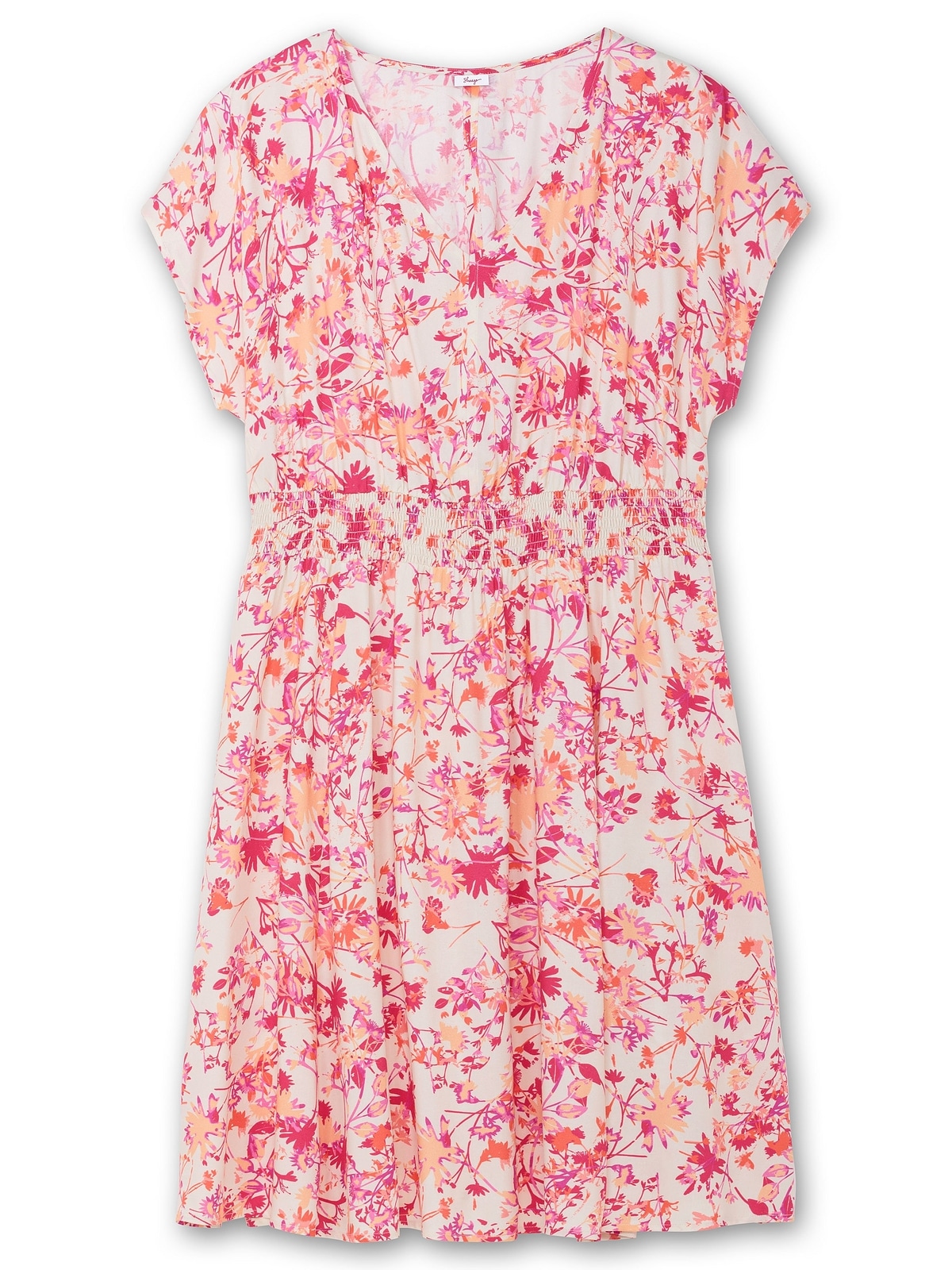 Sheego Sommerkleid »Große Größen«, mit Smokbund und weitem Rock