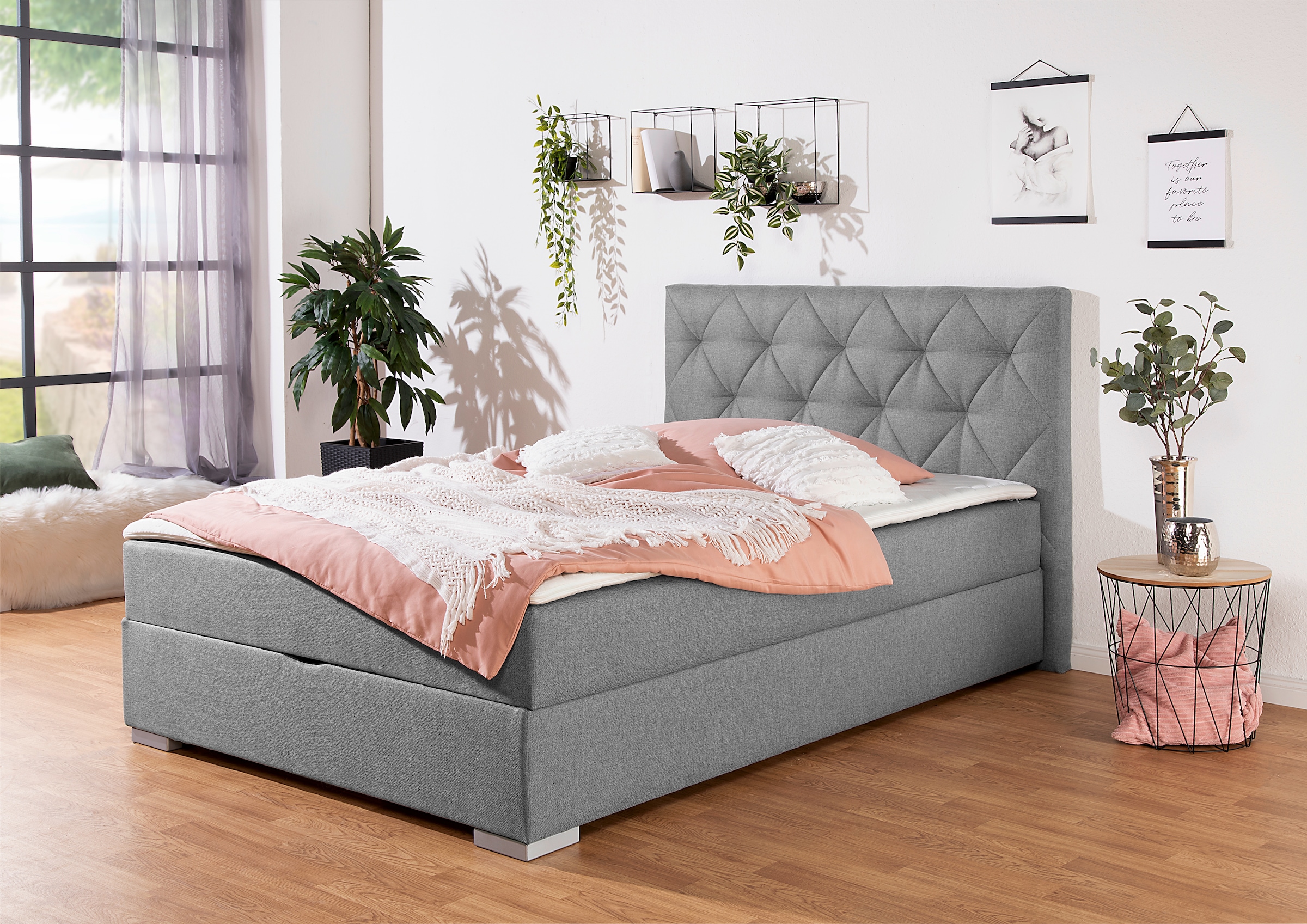 Home affaire Boxbett "Tynan" wahlweise mit Bettkasten, in H2, H3 & H4 erhältilich