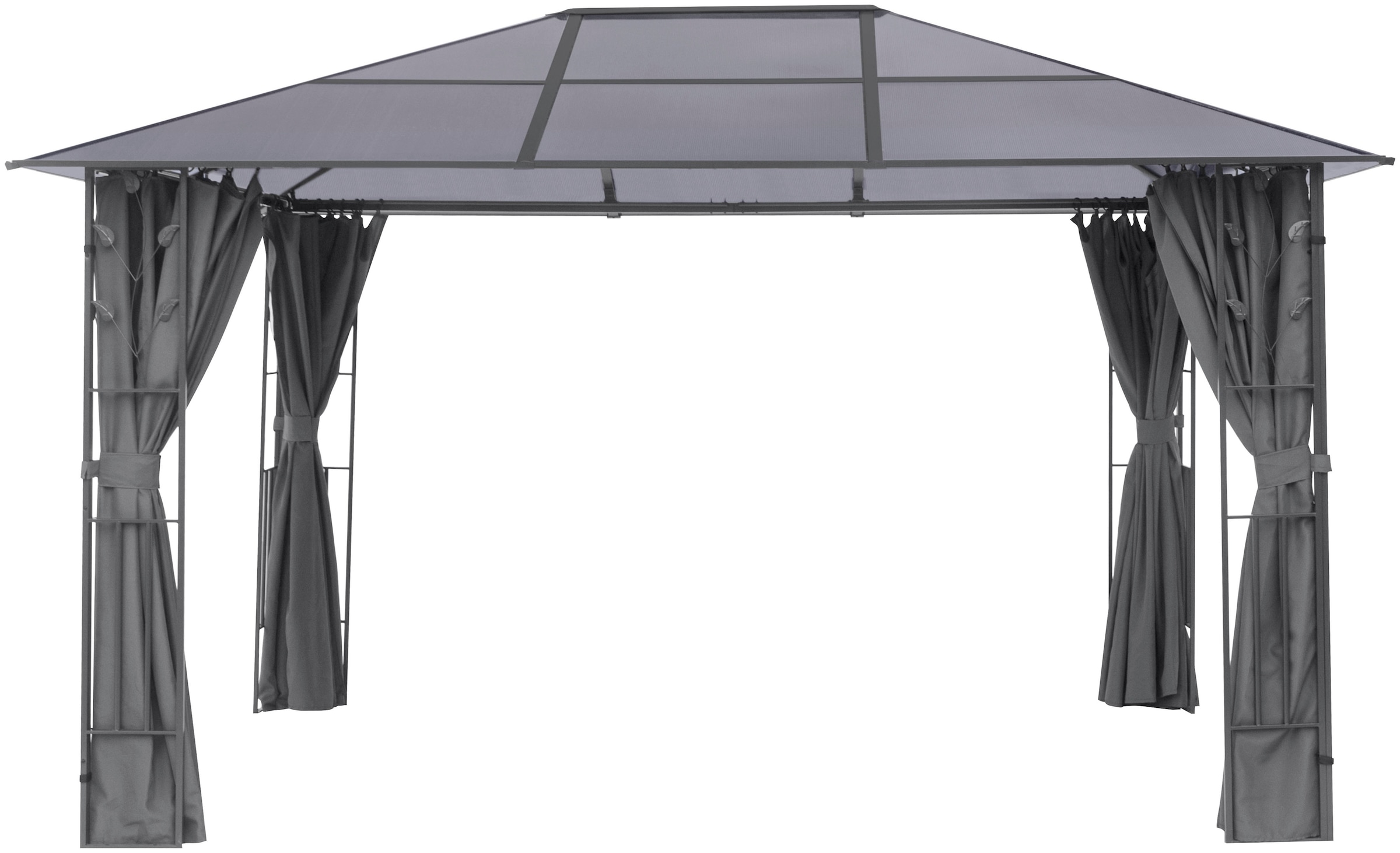 KONIFERA Pavillon »Valencia«, Blätter-Optik, 300x300 cm oder 300x400 cm, Stahlgestell