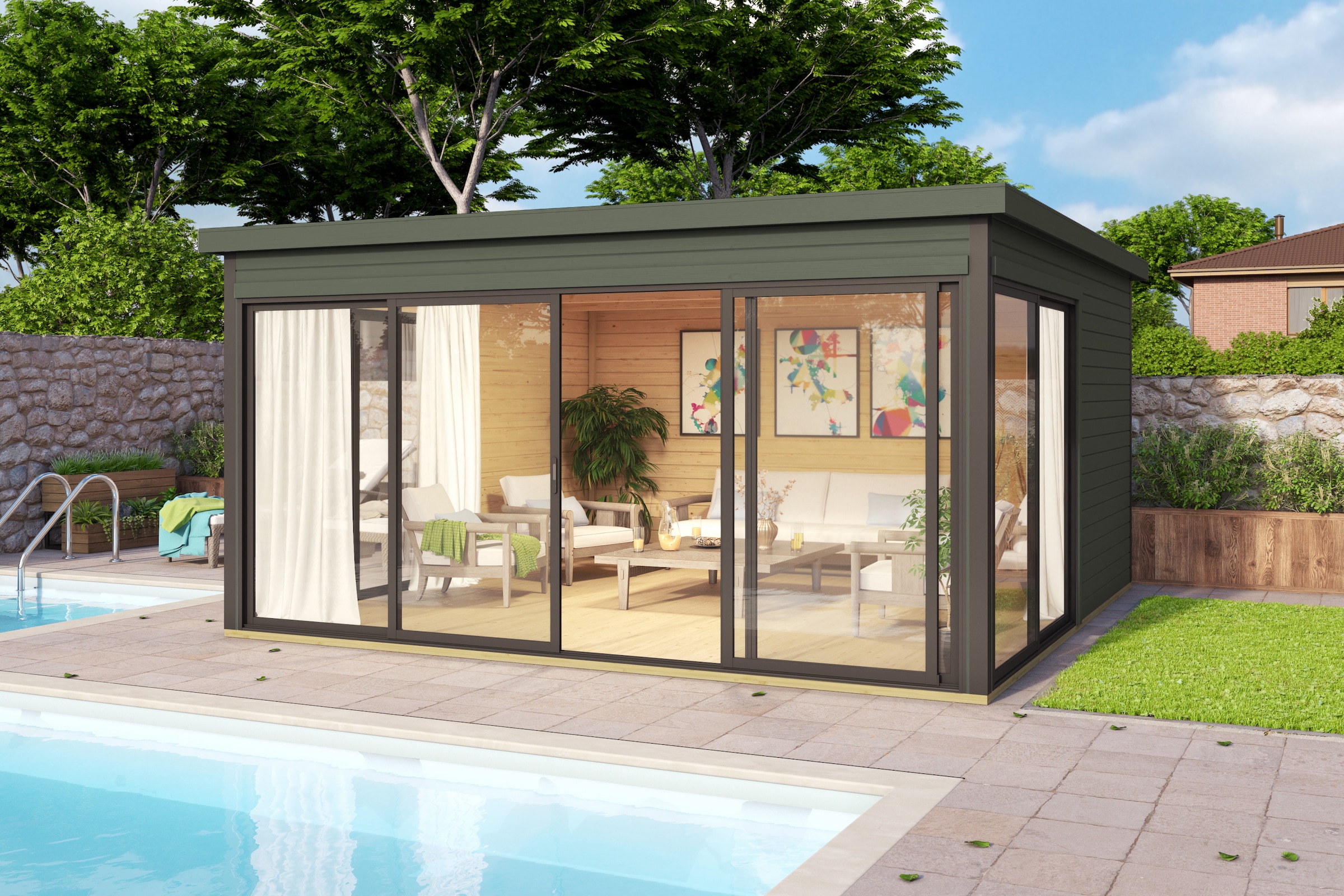 Nordic Holz Gartenhaus "DOMEO 5" günstig online kaufen