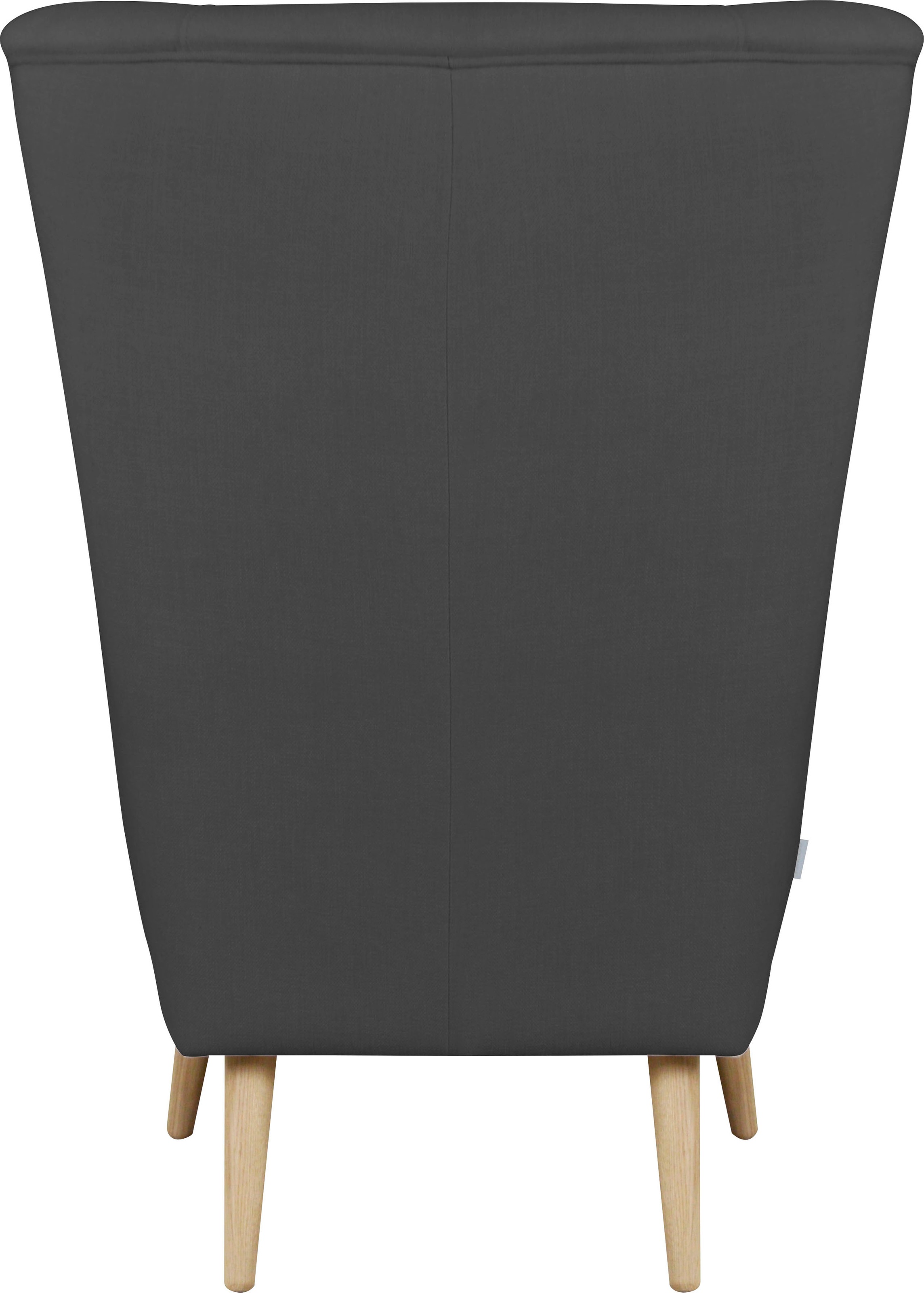 Sessel HOME AFFAIRE "Sallito, Ohrensessel, TV-Sessel", grau, B:76cm H:109cm T:85cm, Struktur Hahnentritt (67% Polypropylen, 33% Polyester);Samtoptik (100% Polyester);Fellimitat (100% Polyester);Samtcord (92% Polyester, 8% Polyamid);Struktur (100% Polyeste 2