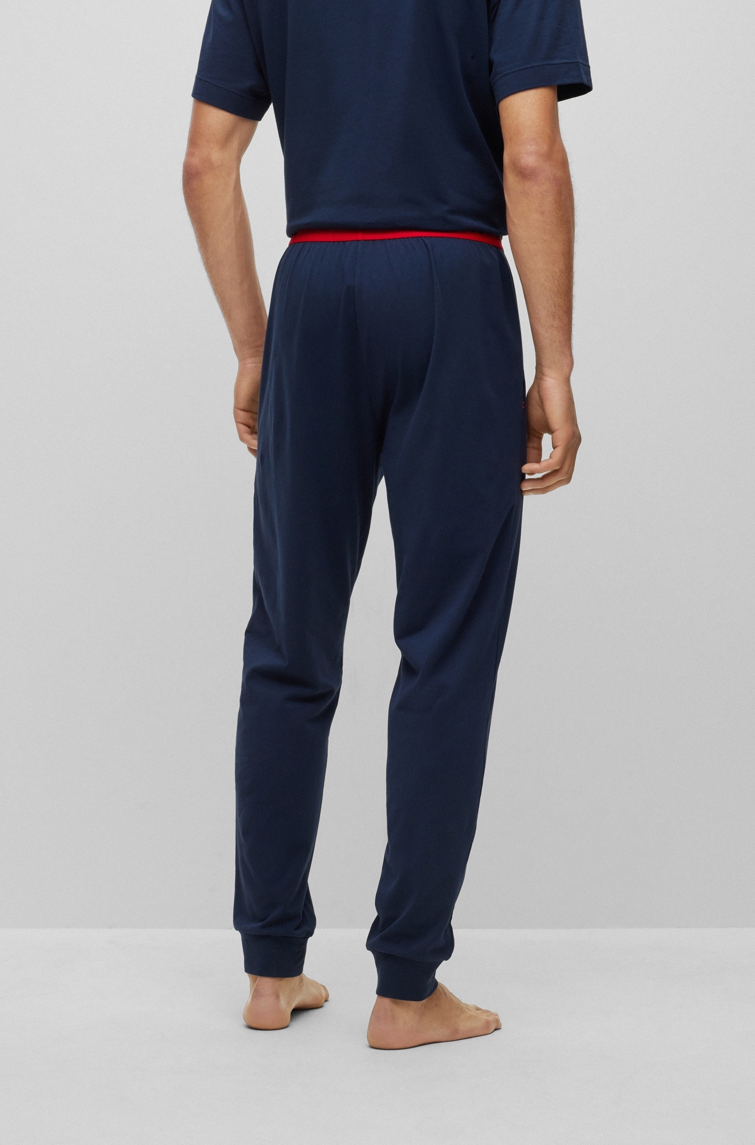 HUGO Underwear Pyjamahose »Linked Pants«, mit kontrastfarbenen Logo-Elastikbund