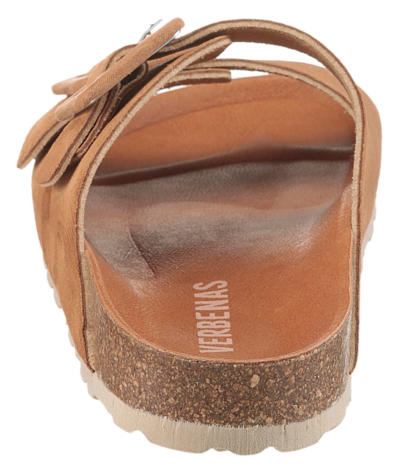 VERBENAS Pantolette »Randell Velour«, Sommerschuh, Schlappen, Hausschuh, Urlaubschuh mit Softfußbett