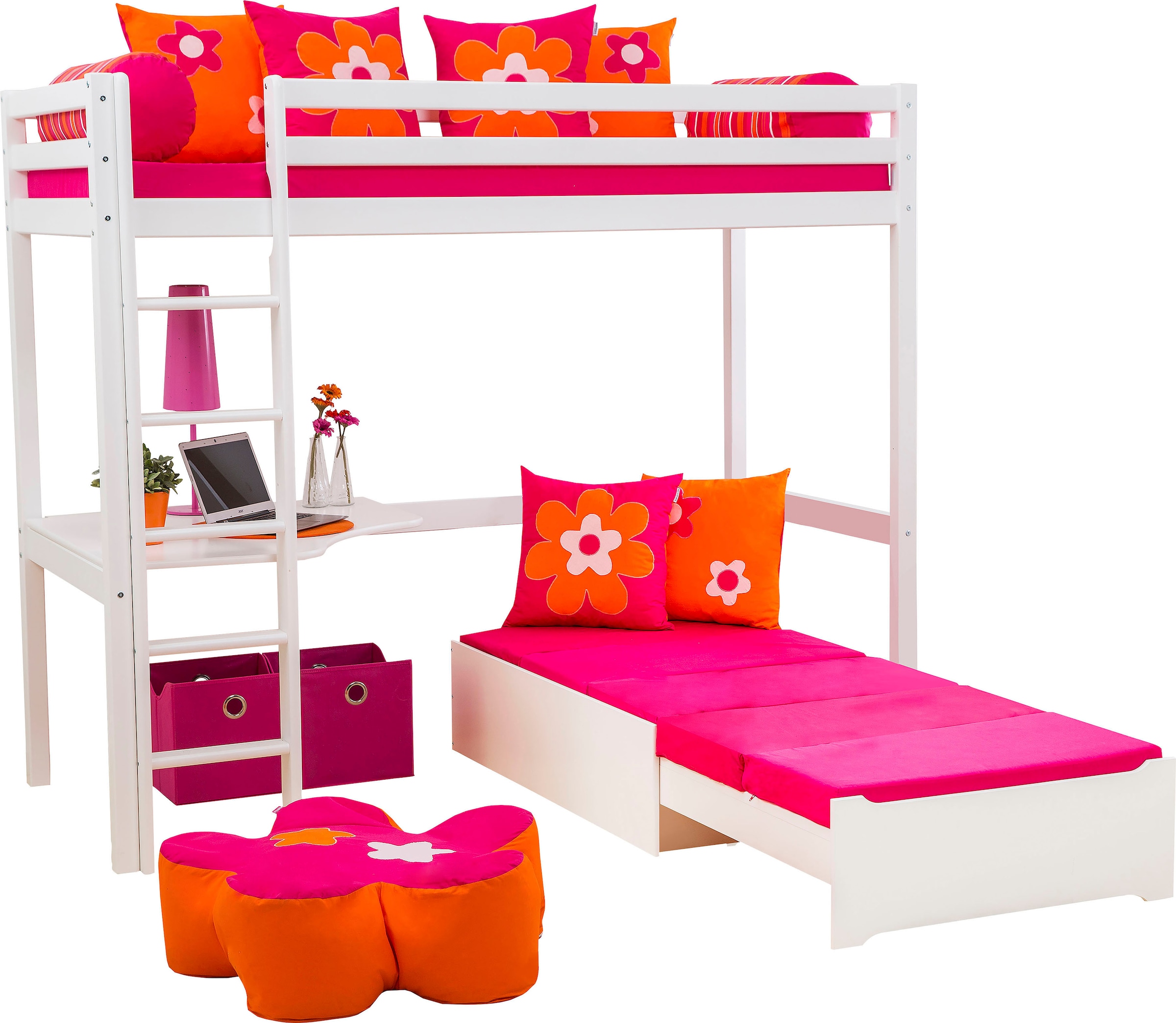 Hoppekids Hochbett "ECO Dream, Kinderbett mit Trittleiter, 90x200cm", FSC z günstig online kaufen