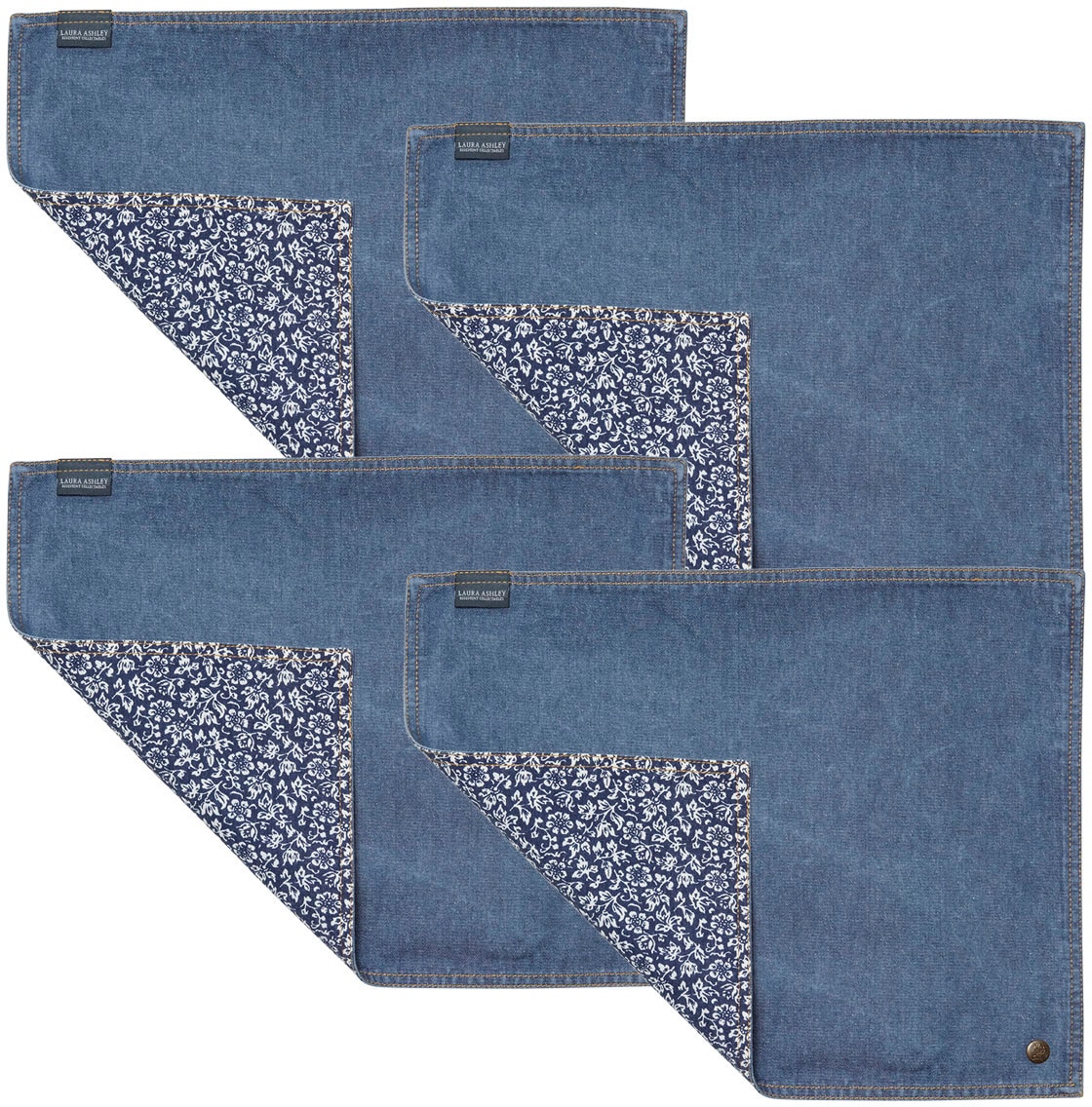 Black Friday LAURA ASHLEY BLUEPRINT COLLECTABLES Platzset »Jeans Sweet  Allysum«, (Set, 4 St.) | BAUR