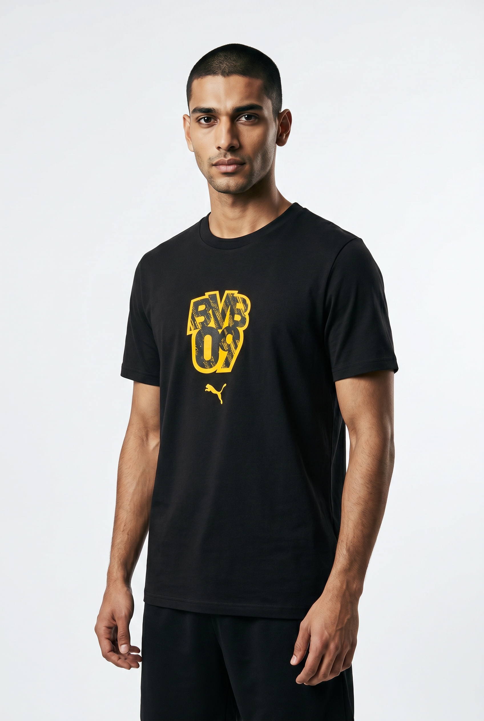 PUMA Trainingsshirt "BVB FTBLCULTURE TEE" Regular Fit, Kurzarm, für Fußball, mit Rundhalsausschnitt