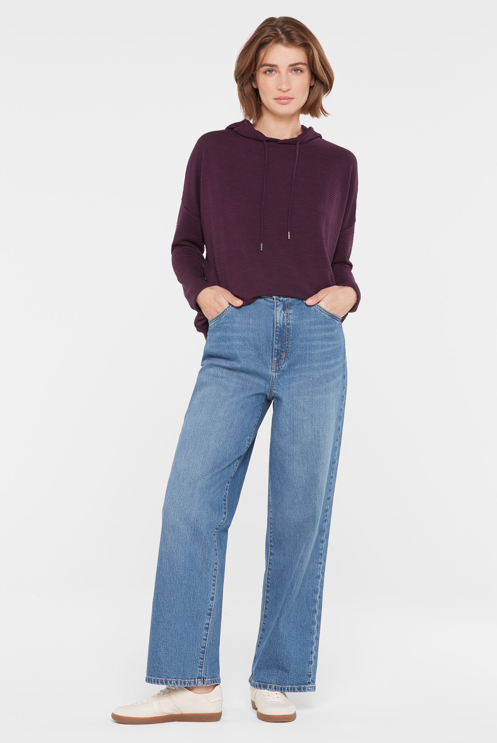 SENSES.THE LABEL Kapuzensweatshirt, mit überschnittenen Schultern