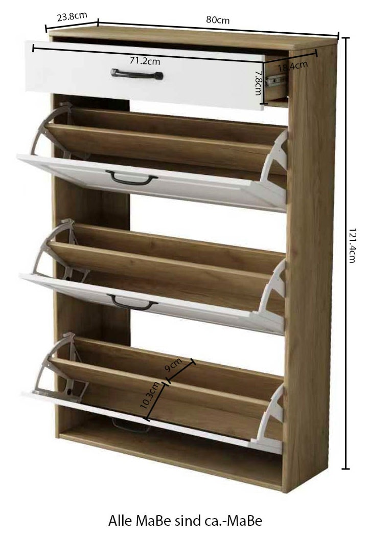 OTTO home Schuhschrank »Aridas« matte Front, pflegeleichte Oberfläche, Breite 80 cm