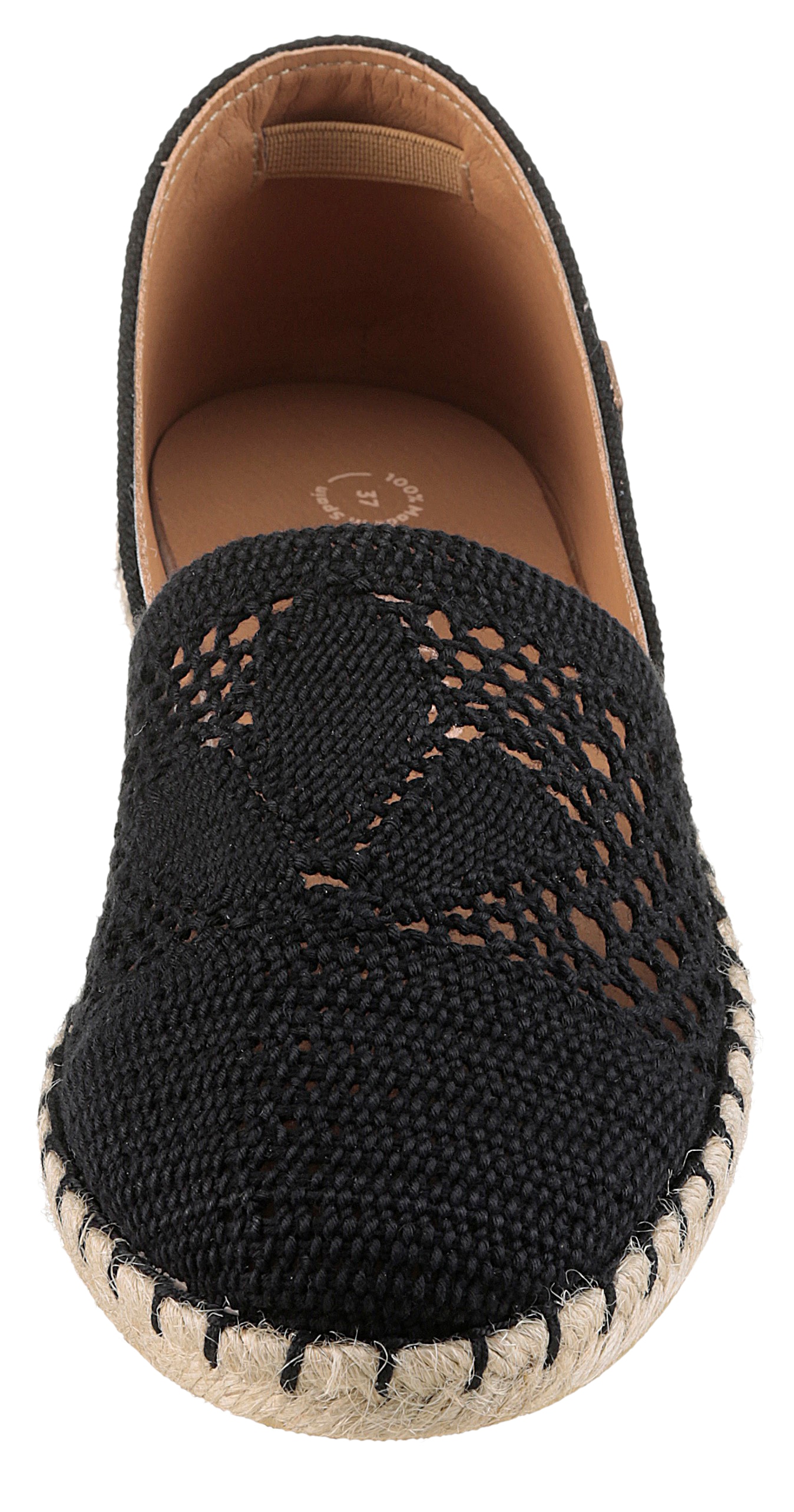 VERBENAS Espadrille »Carmen Crochet-Lino Paris«, Slipper, Sommerschuh, Strandschuh im Häkel-Look