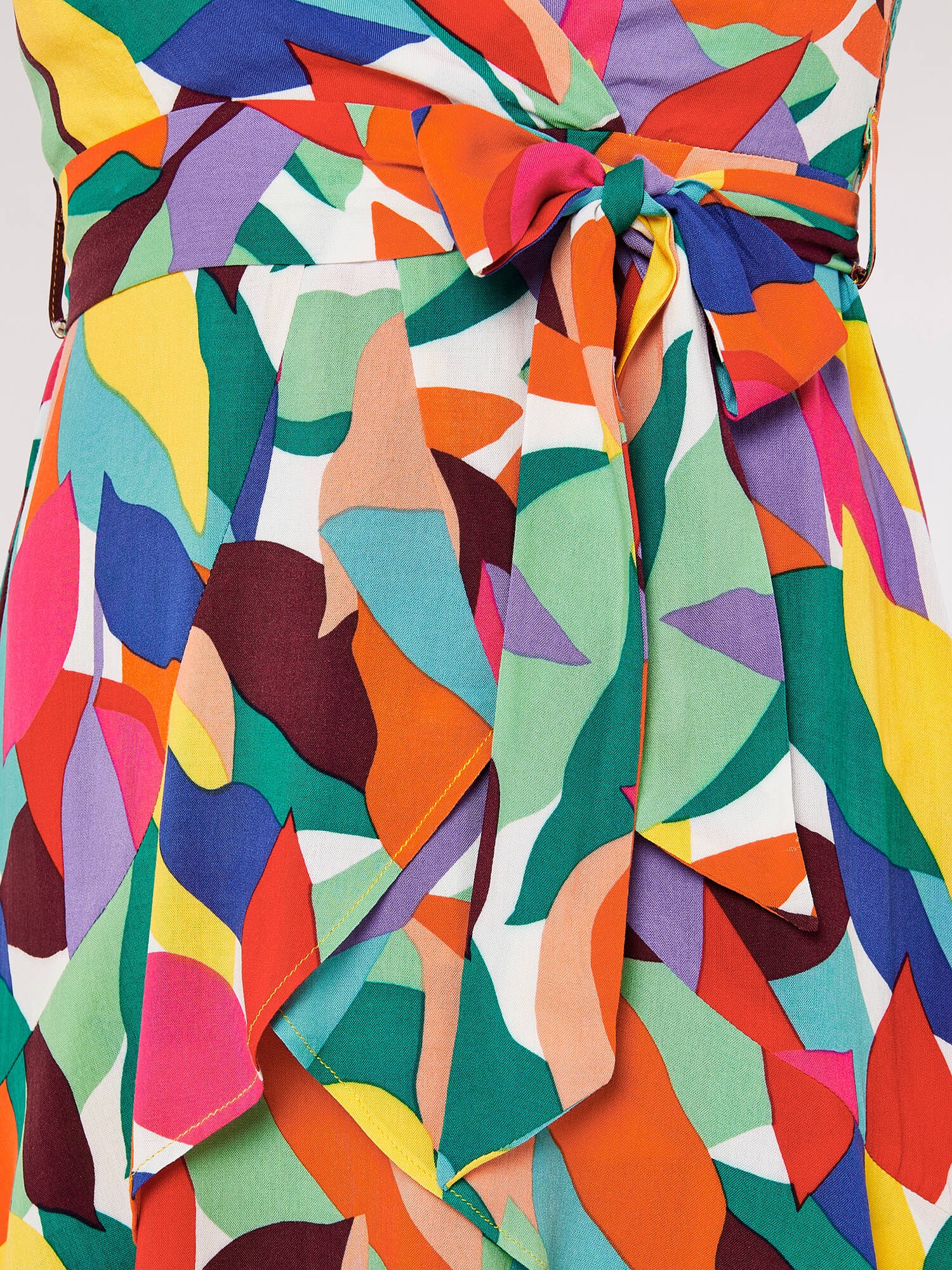 Apricot Maxikleid »Buntes Spaghettikleid« mit Bindeband, 2 tlg. in Wickeloptik