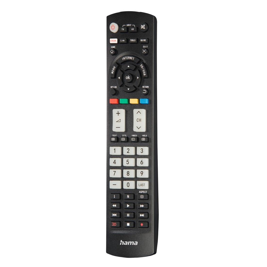 Hama Universal-Fernbedienung »Universal Ersatzfernbedienung für Panasonic TV, lernfähig«, 1-in-1