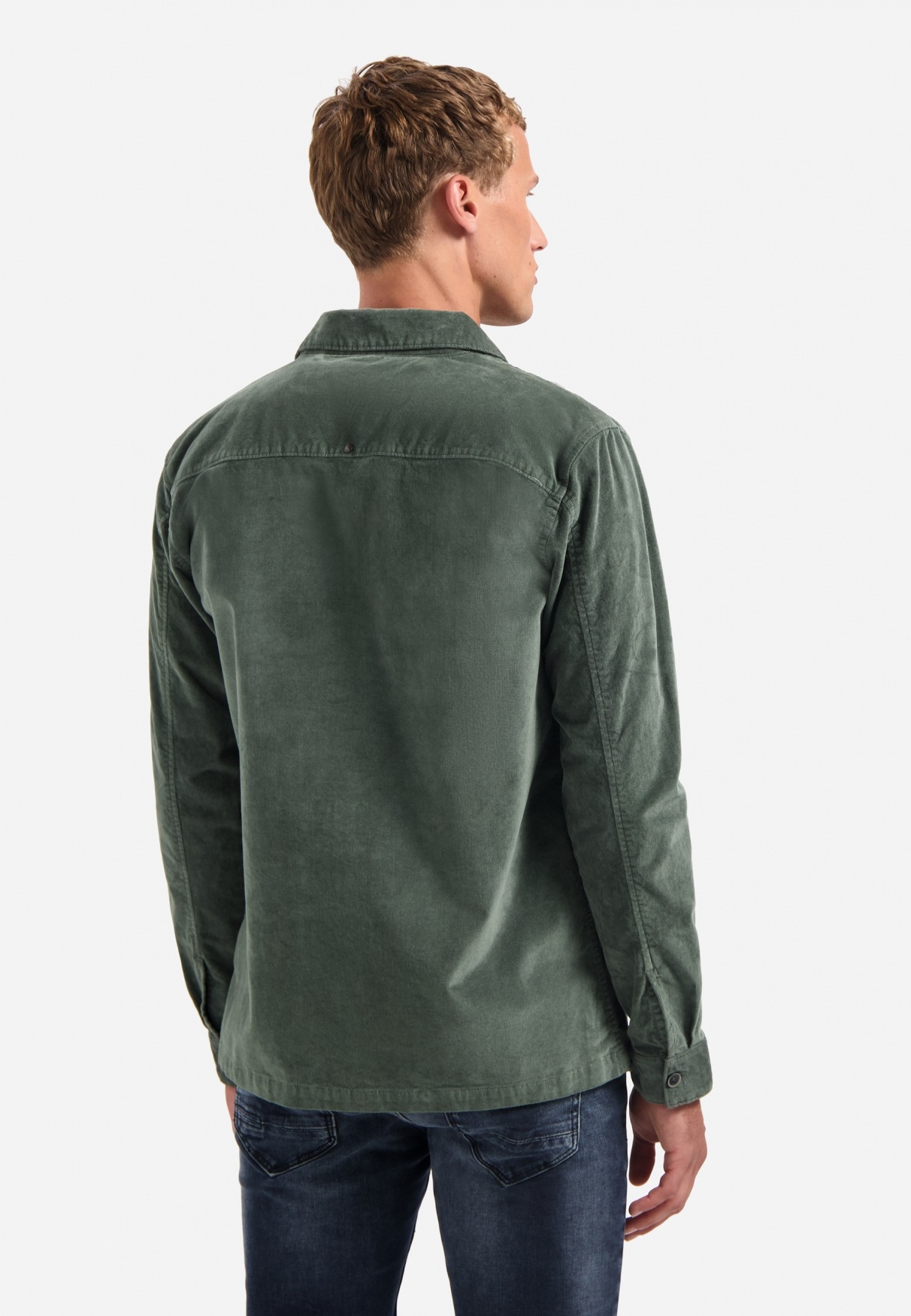 NO EXCESS Langarmhemd »No Excess Samt-Overshirt mit Knöpfen Overshirt Buttons Twill«