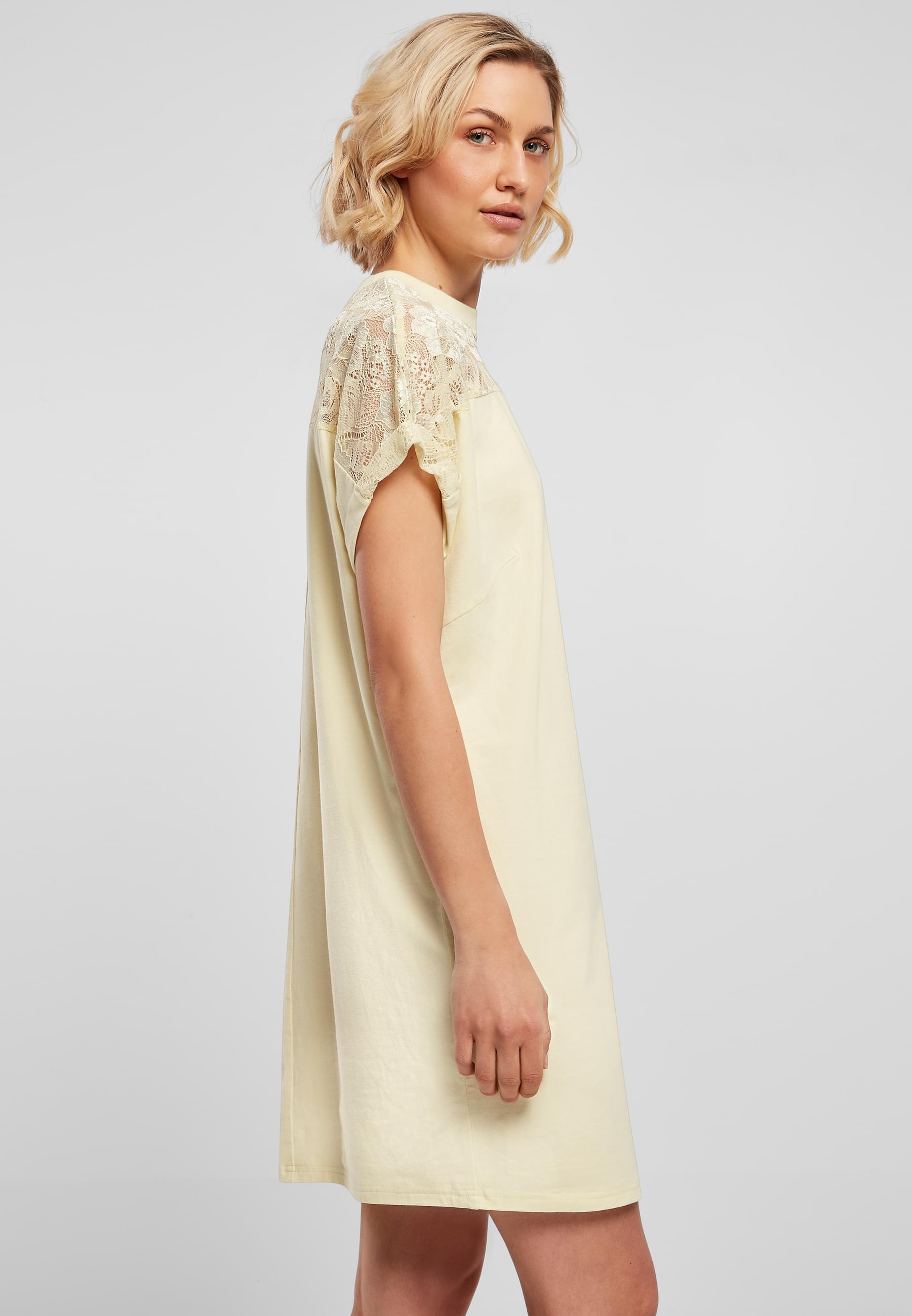 URBAN CLASSICS Shirtkleid »Urban Classics Damen Ladies Lace Tee Dress«, (1 tlg.)