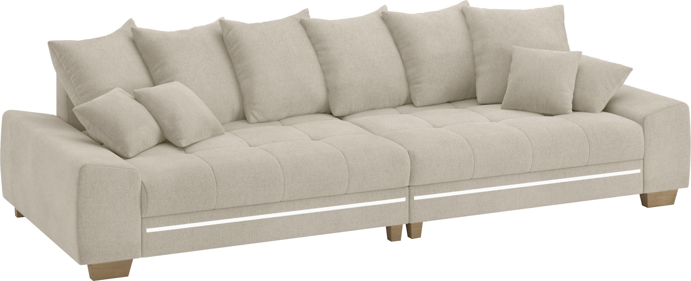 Mr. Couch Big-Sofa »Nikita II«, mit RGB-LED Beleuchtung, Kaltschaumpolsterung bis 140 kg belastbar