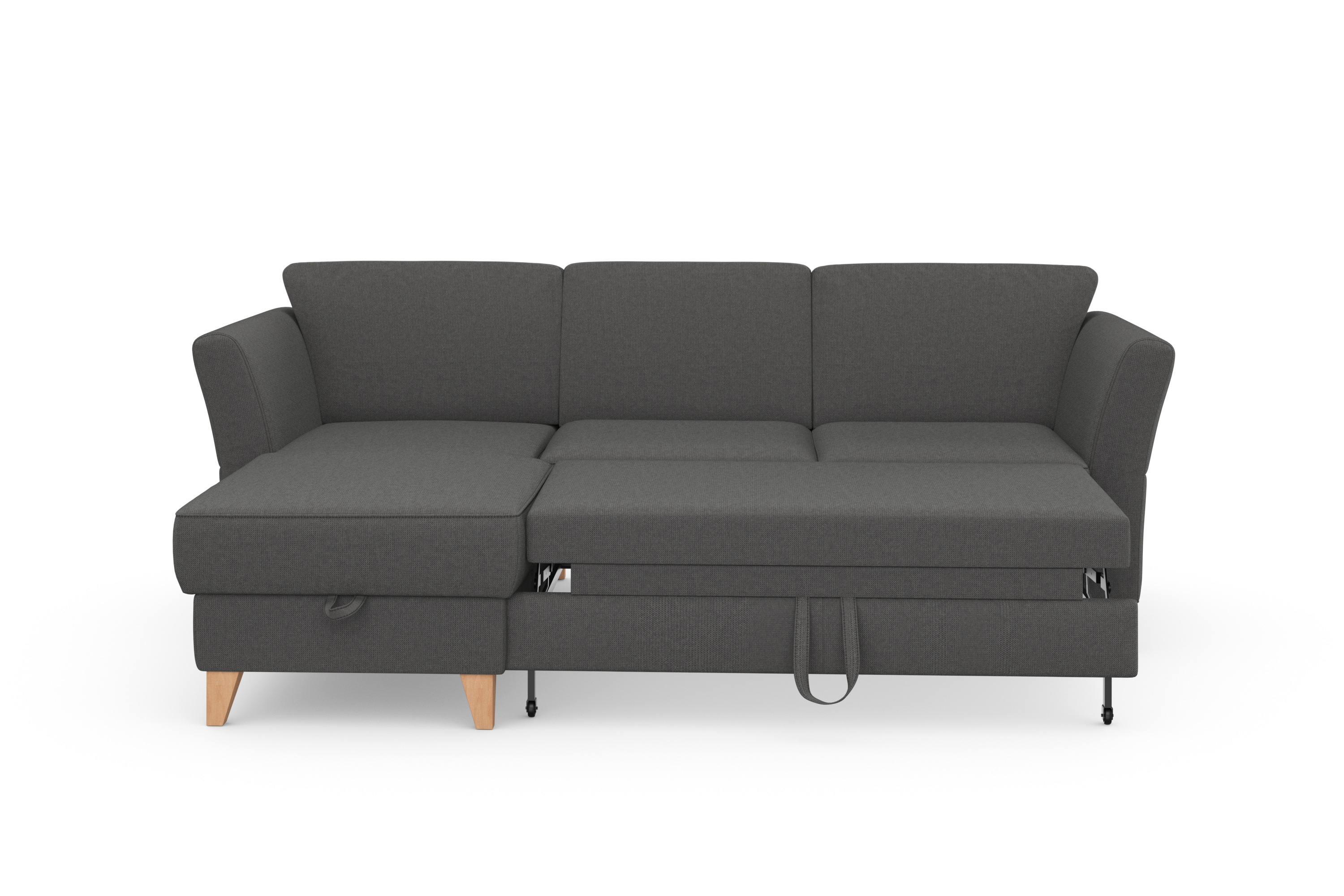 Thumbnail - sit&more Ecksofa "Visby L-Form", Wahlweise mit Bettfunktion und Bettkasten, frei im Raum stellbar