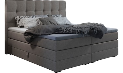 Boxspringbett »Aida«, mit Stauraum 180x200, inkl. BULTEX® Topper, Fuß in Schwebeoptik